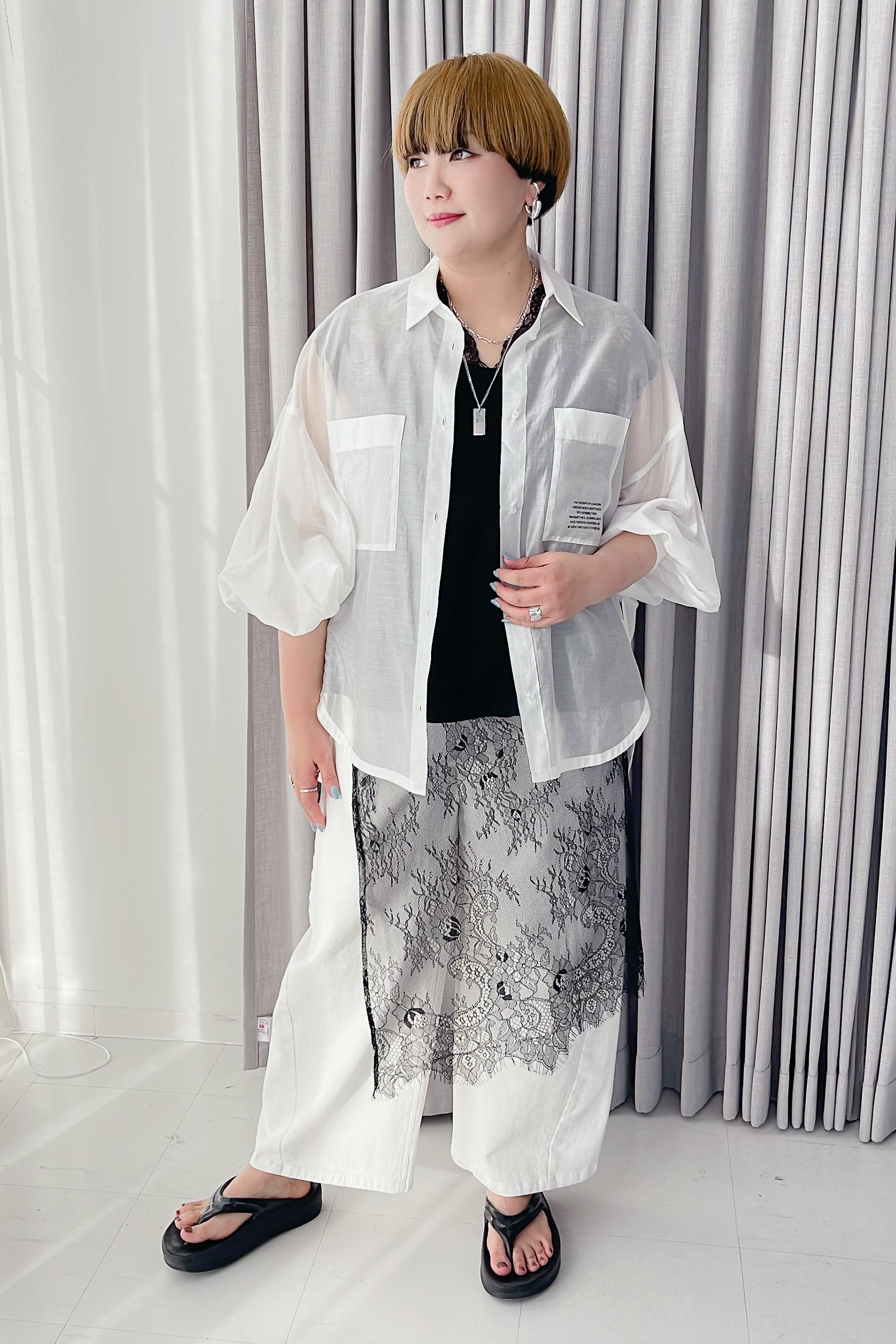 【ayane】レースオーバースカート/836642