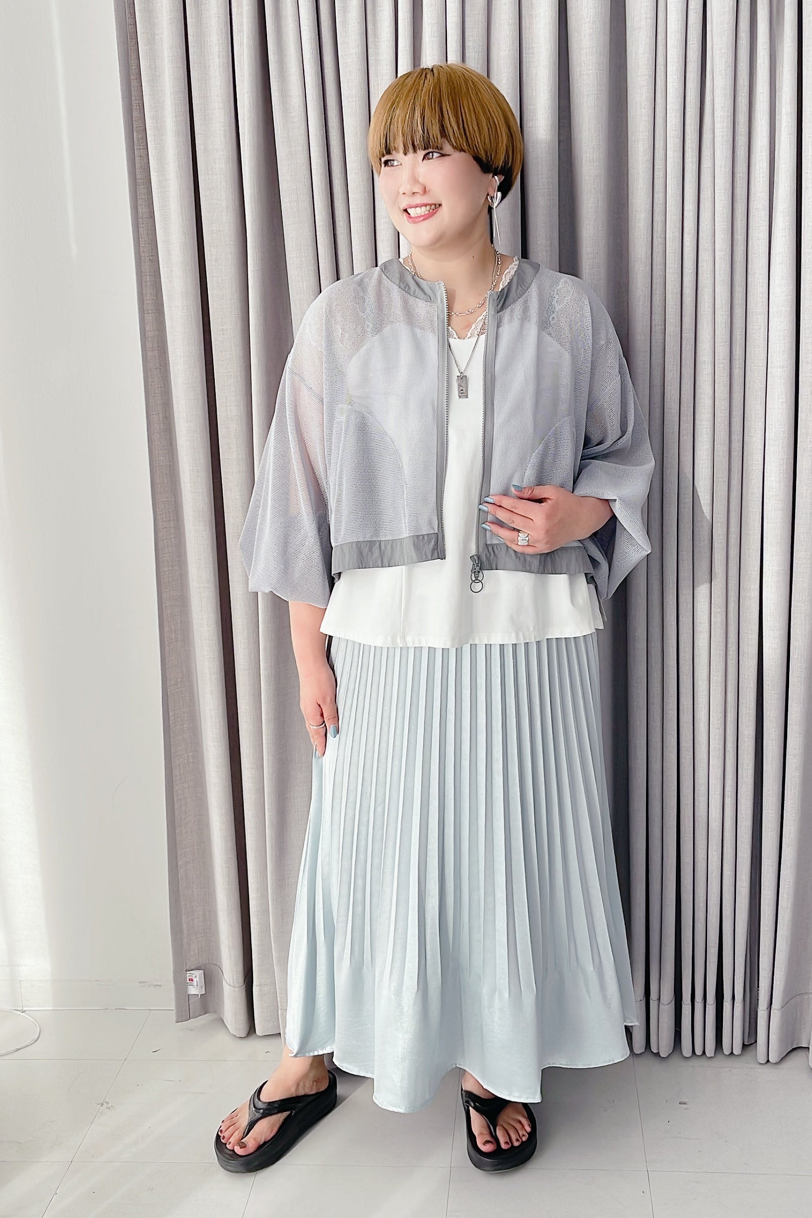 【ayane】サテンプリーツスカート/836632