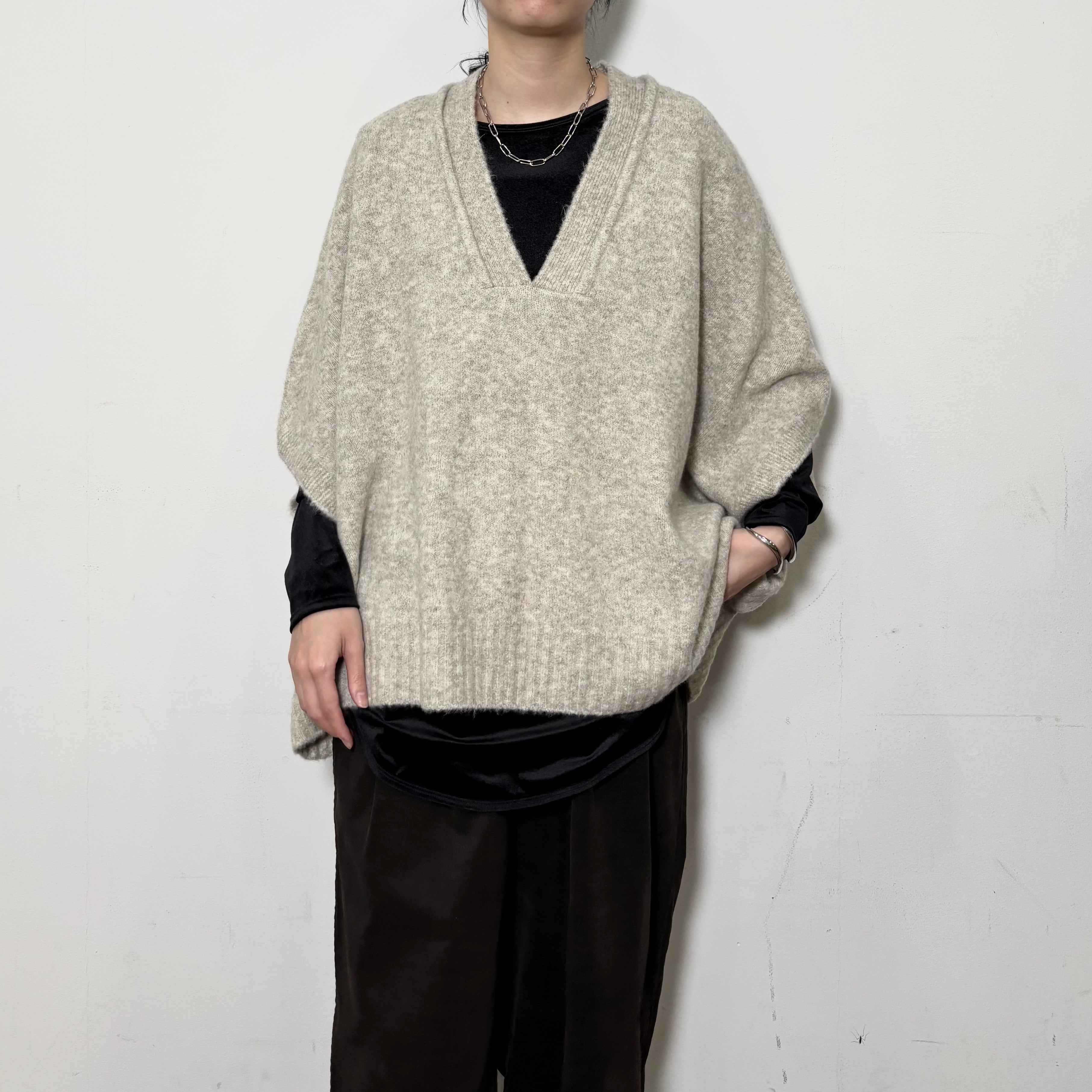 【siro de labonte】Vネックポンチョベスト/R553108