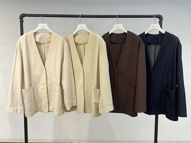 【PRIORITY】ノーカラージャケット/P61147OS