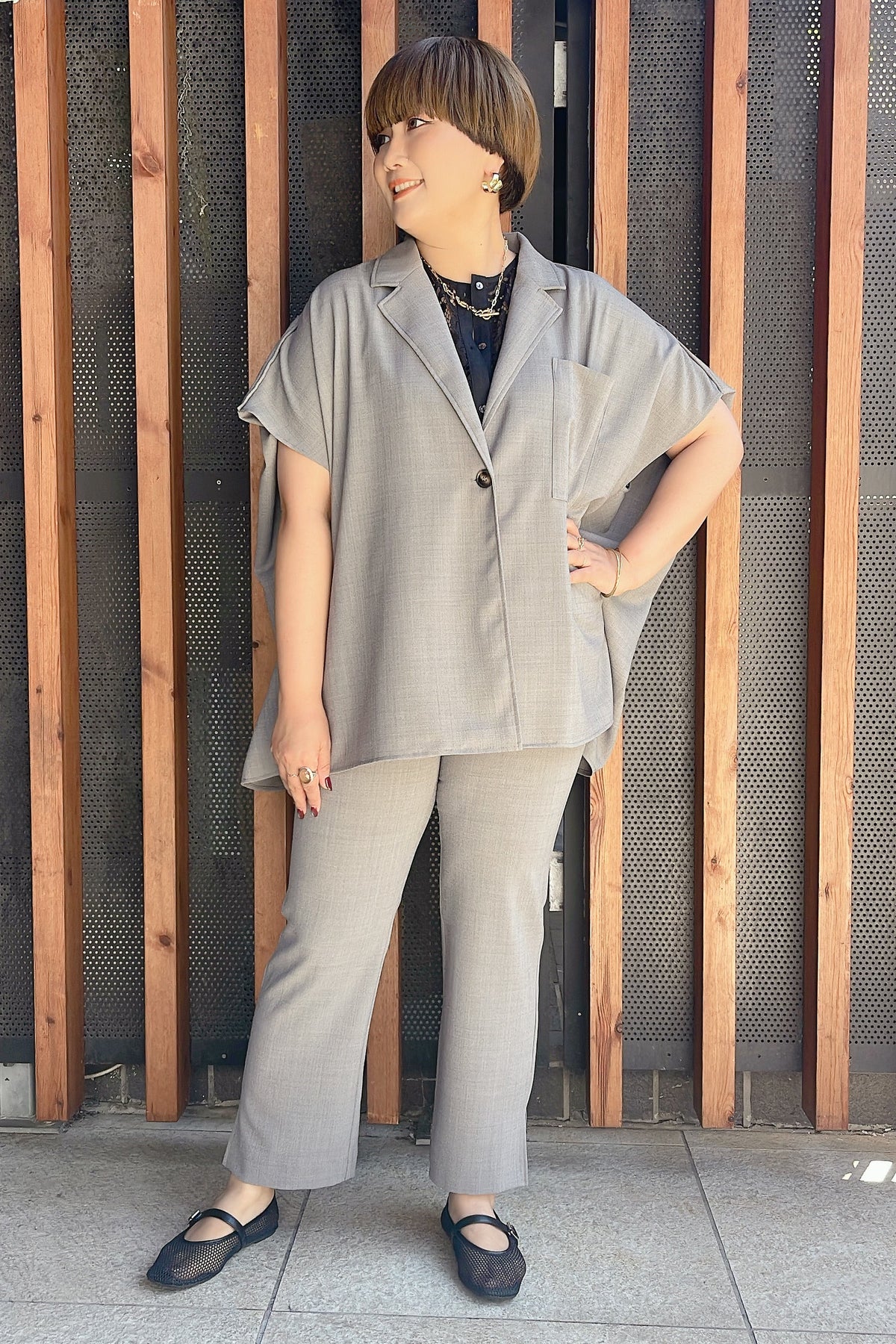 【MARGAUX VINTAGEO】ウエストロゴストレートパンツ/MG PT-27002-S