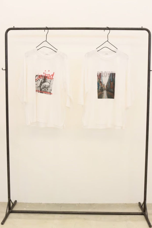 【LE MÉLANGE】ラグラン7分袖フォトT/8541002