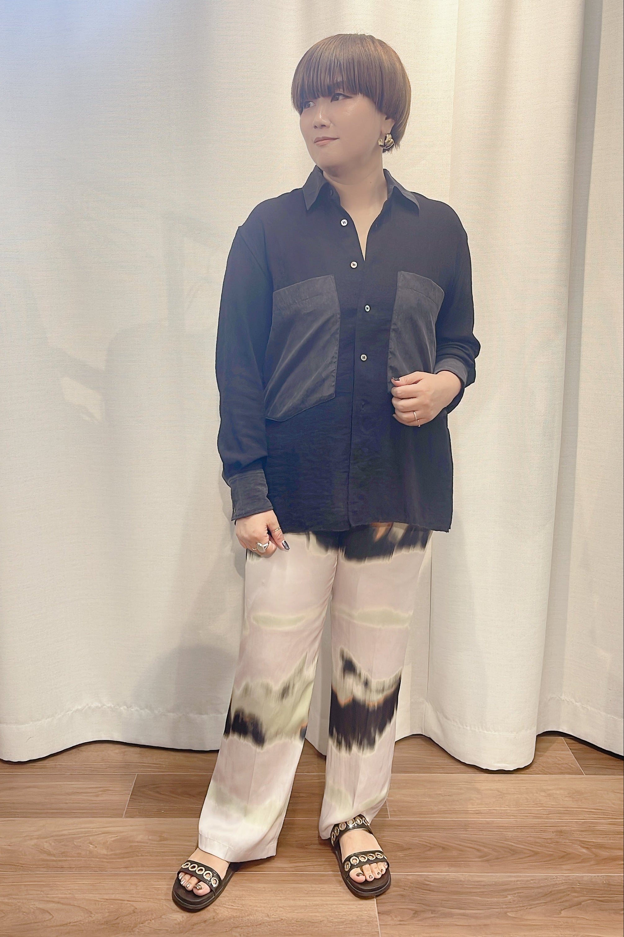 【ANGELINA】メッシュシャツ/26153-4848D