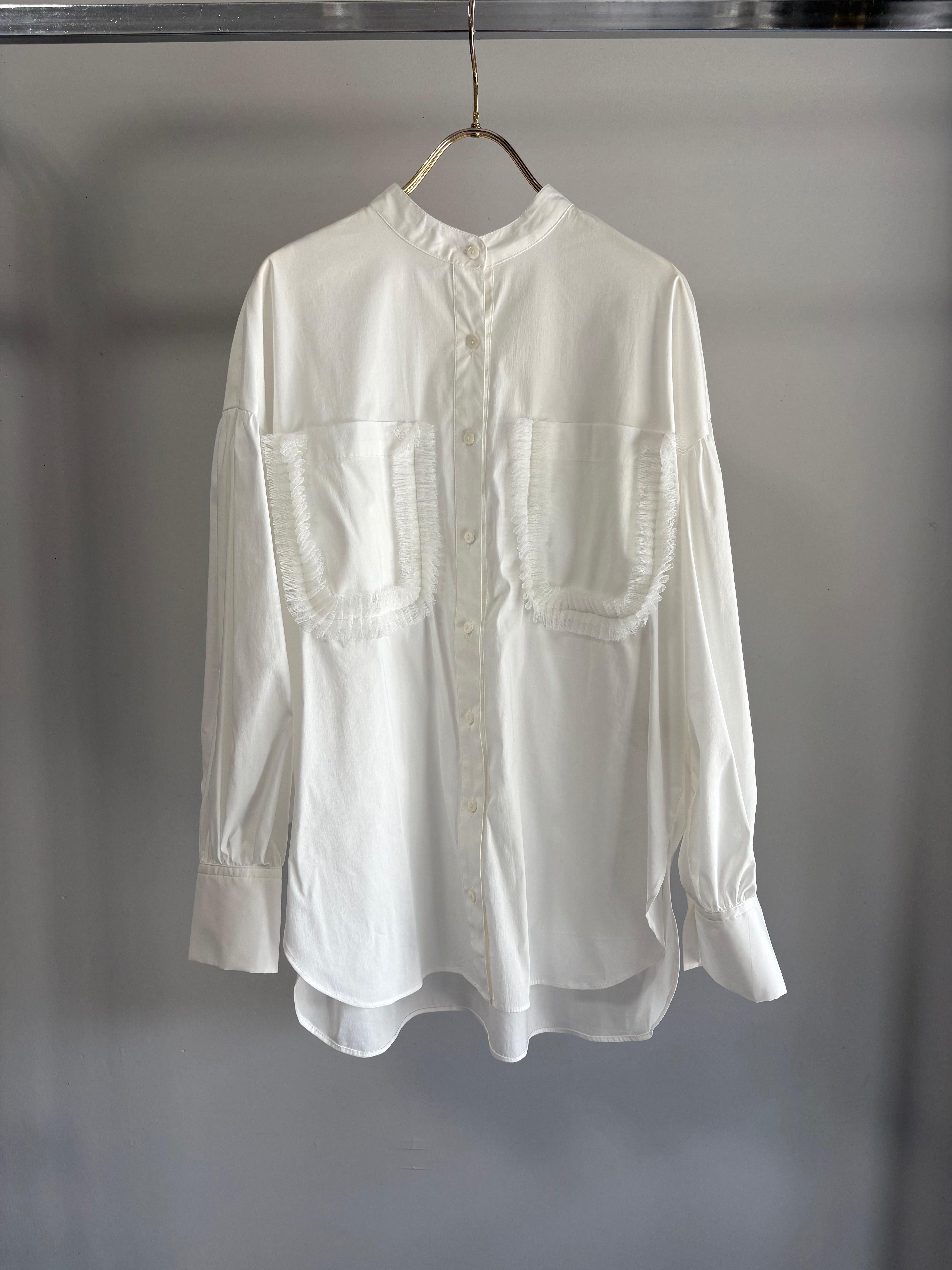 【MARGAUX VINTAGE】ポケットフリルブラウス/MG BL-26017-S