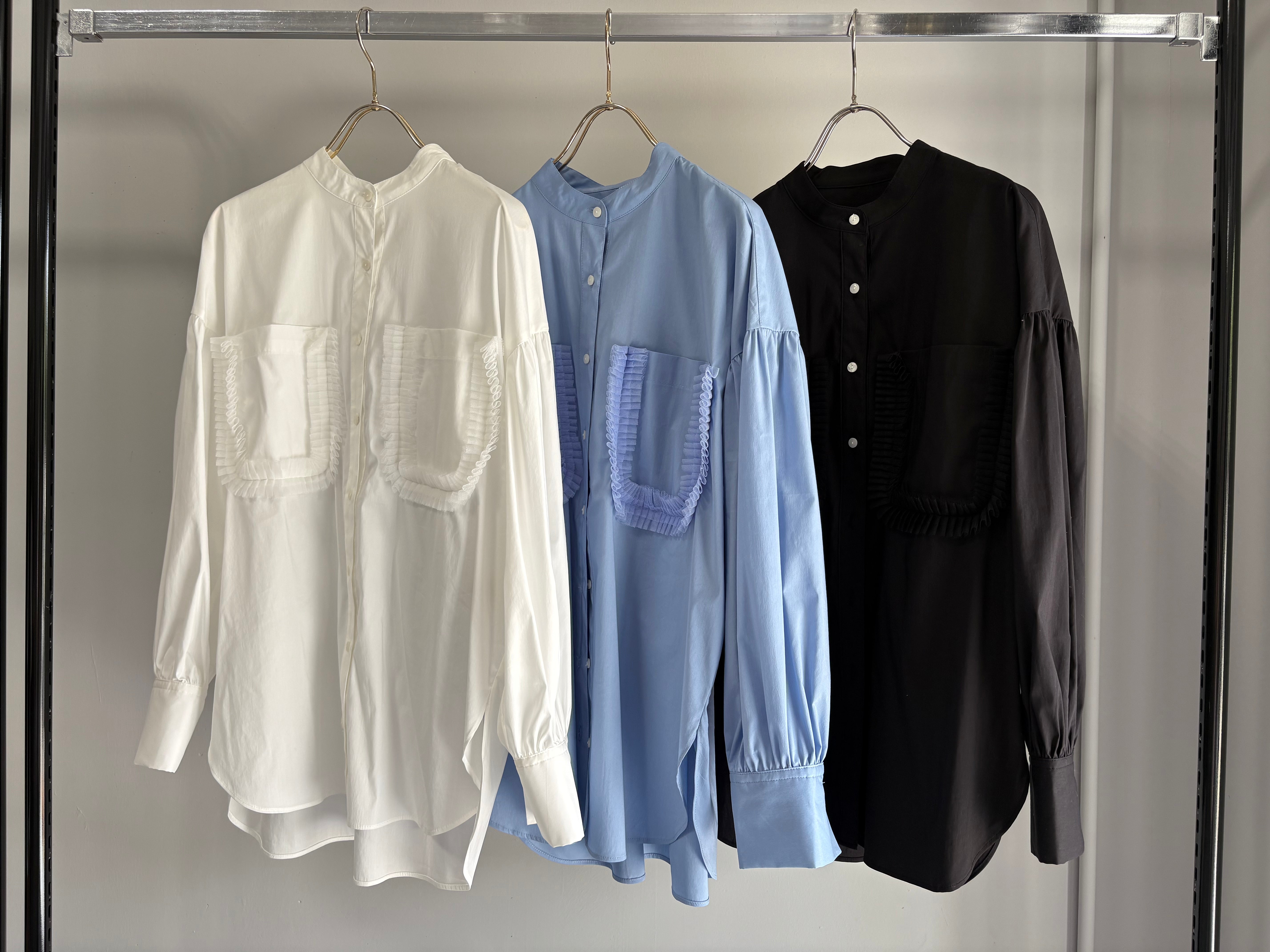 【MARGAUX VINTAGE】ポケットフリルブラウス/MG BL-26017-S