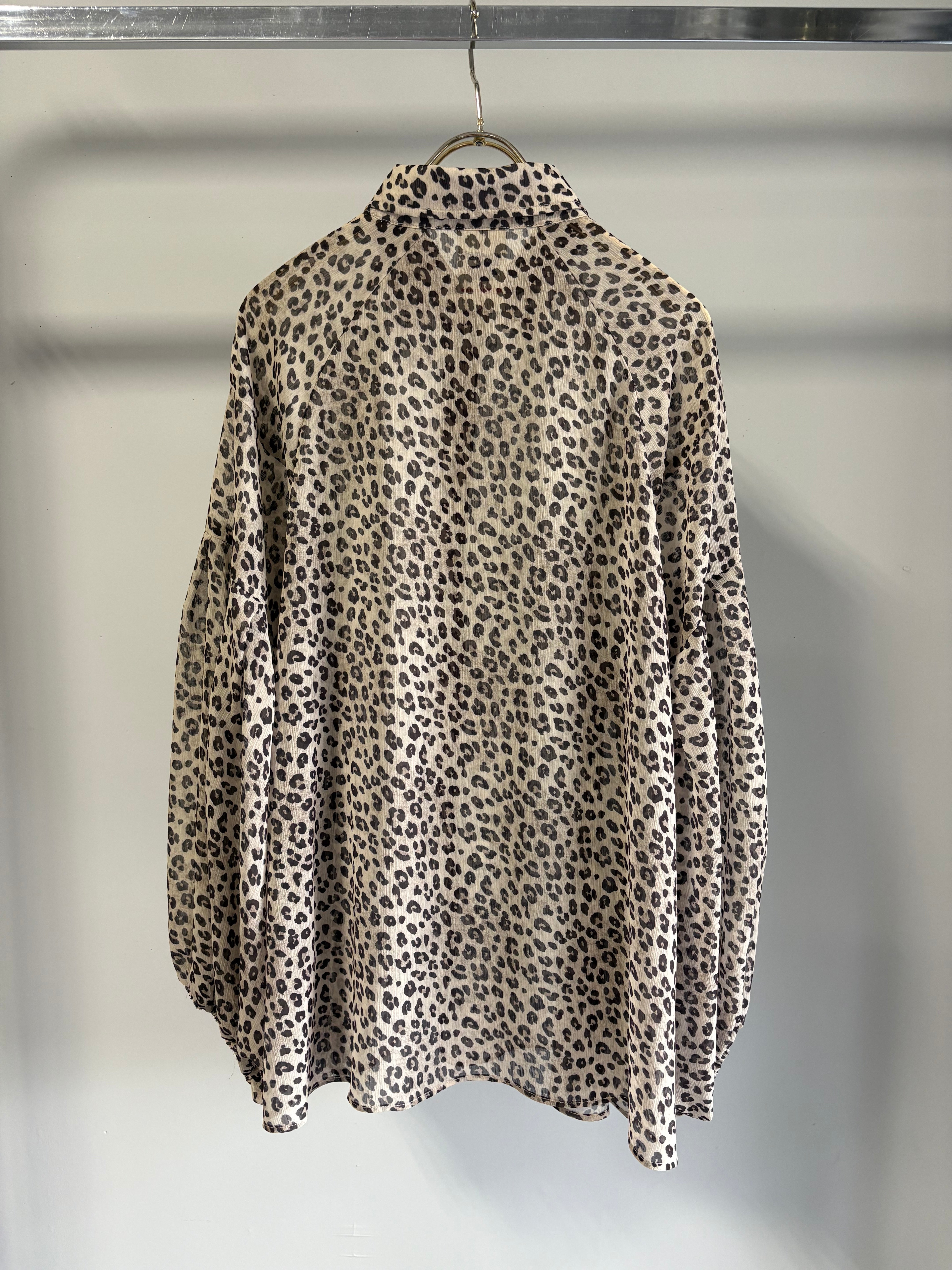 【MARGAUX VINTAGE】シアーレオパードブラウス/MG BL-26025-S