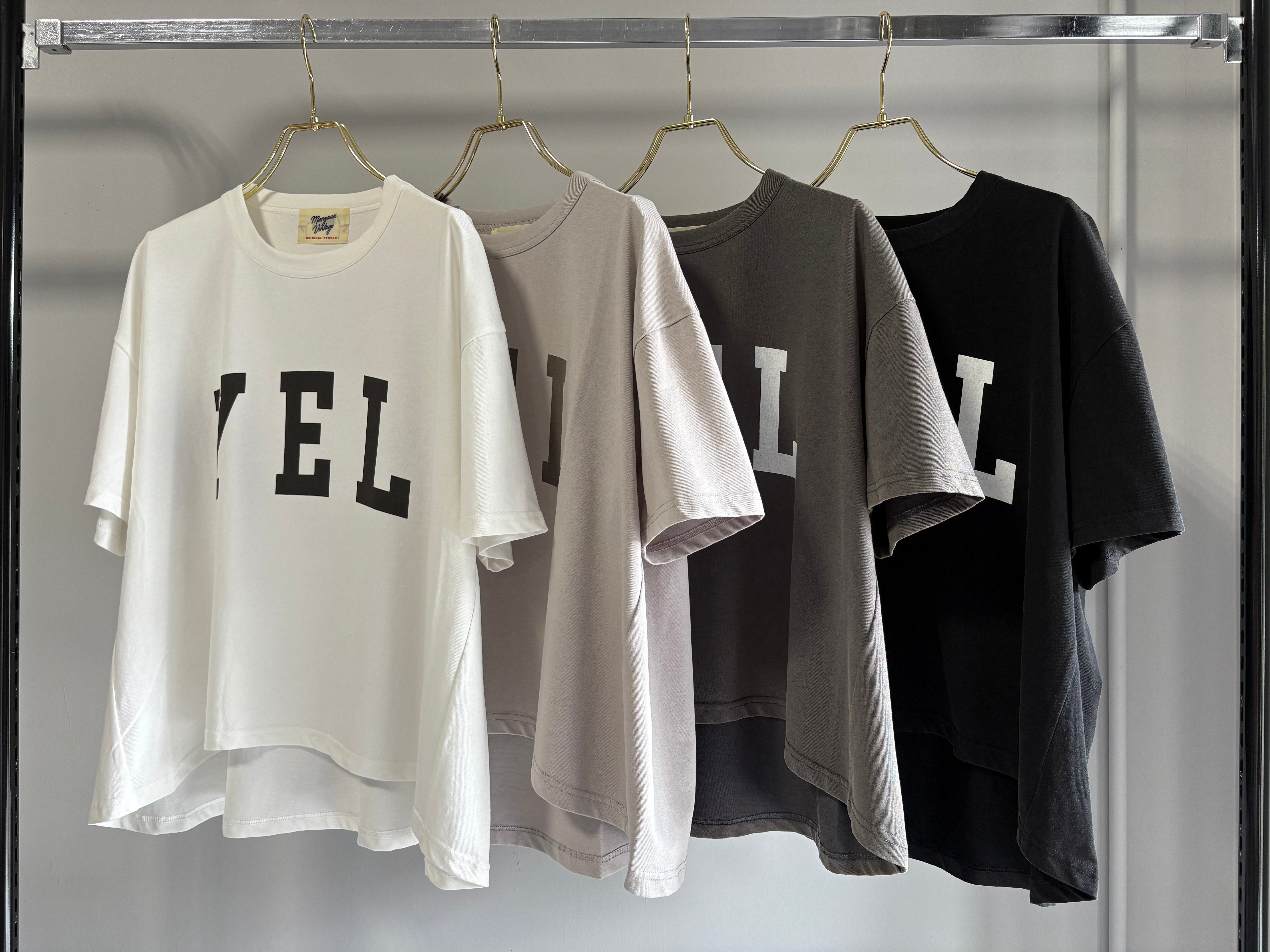【MARGAUX VINTAGE】YEL Tシャツ(パウダー加工)/MG CT-26033-S