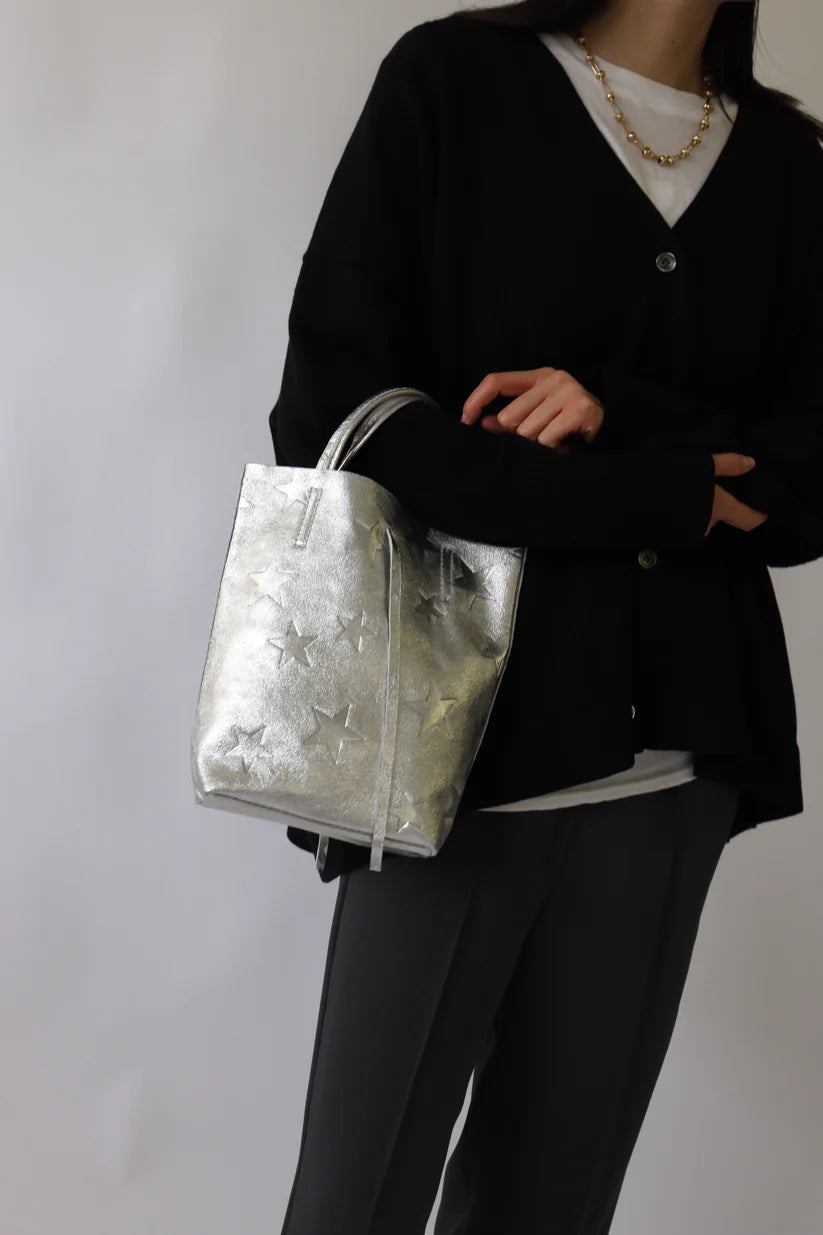 【MILLELAFIRENZE】星柄エンボスメタリックミニトートバッグ/10210657