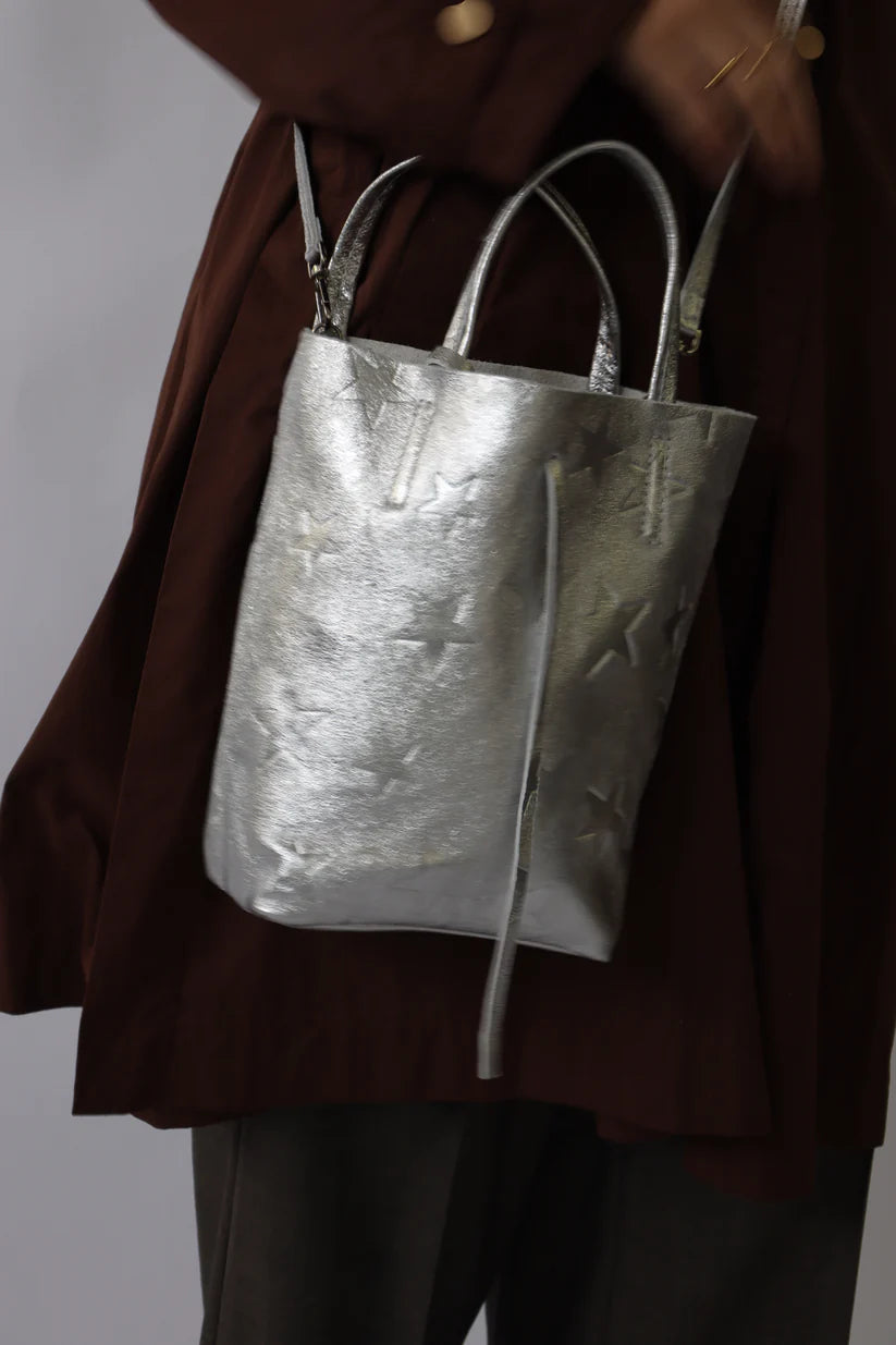 【MILLELAFIRENZE】星柄エンボスメタリックミニトートバッグ/10210657