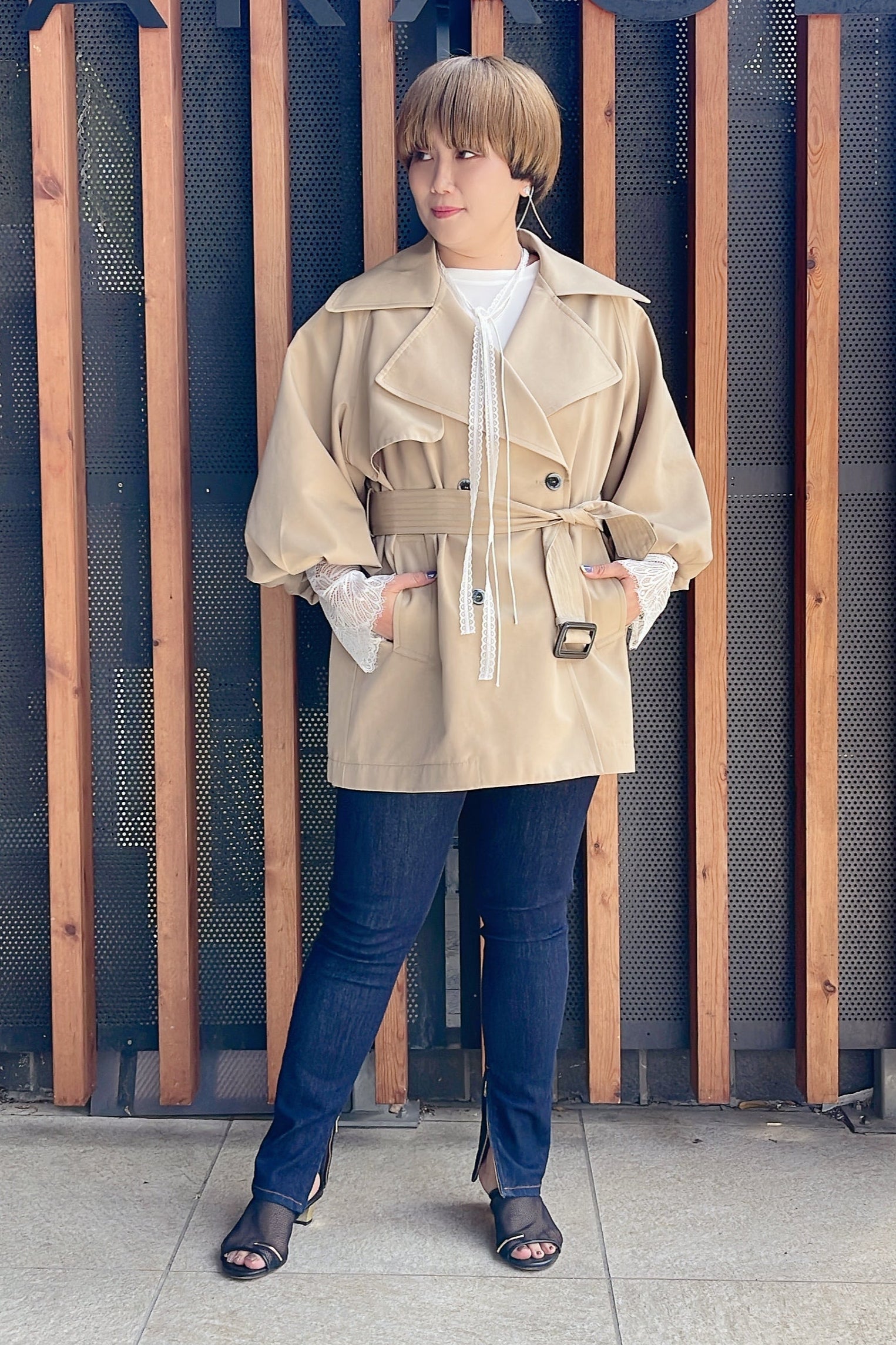 【MARGAUX VINTAGE】ワンウォッシュデニムスリムパンツ/MG PT-26083-A