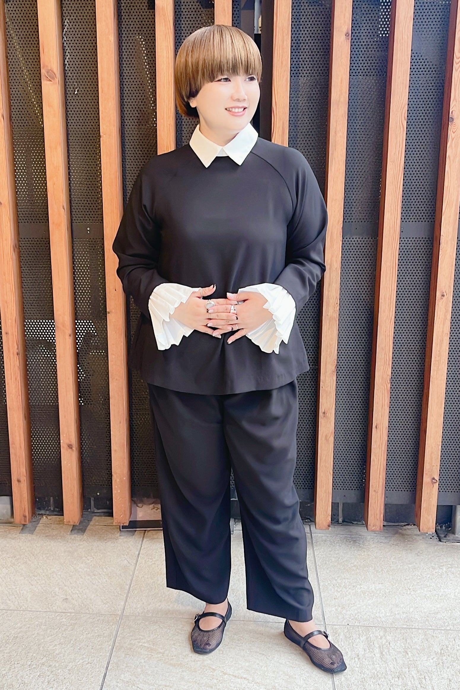 【MARGAUX VINTAGE】カフス付きブラウス/MG BL-26006-S