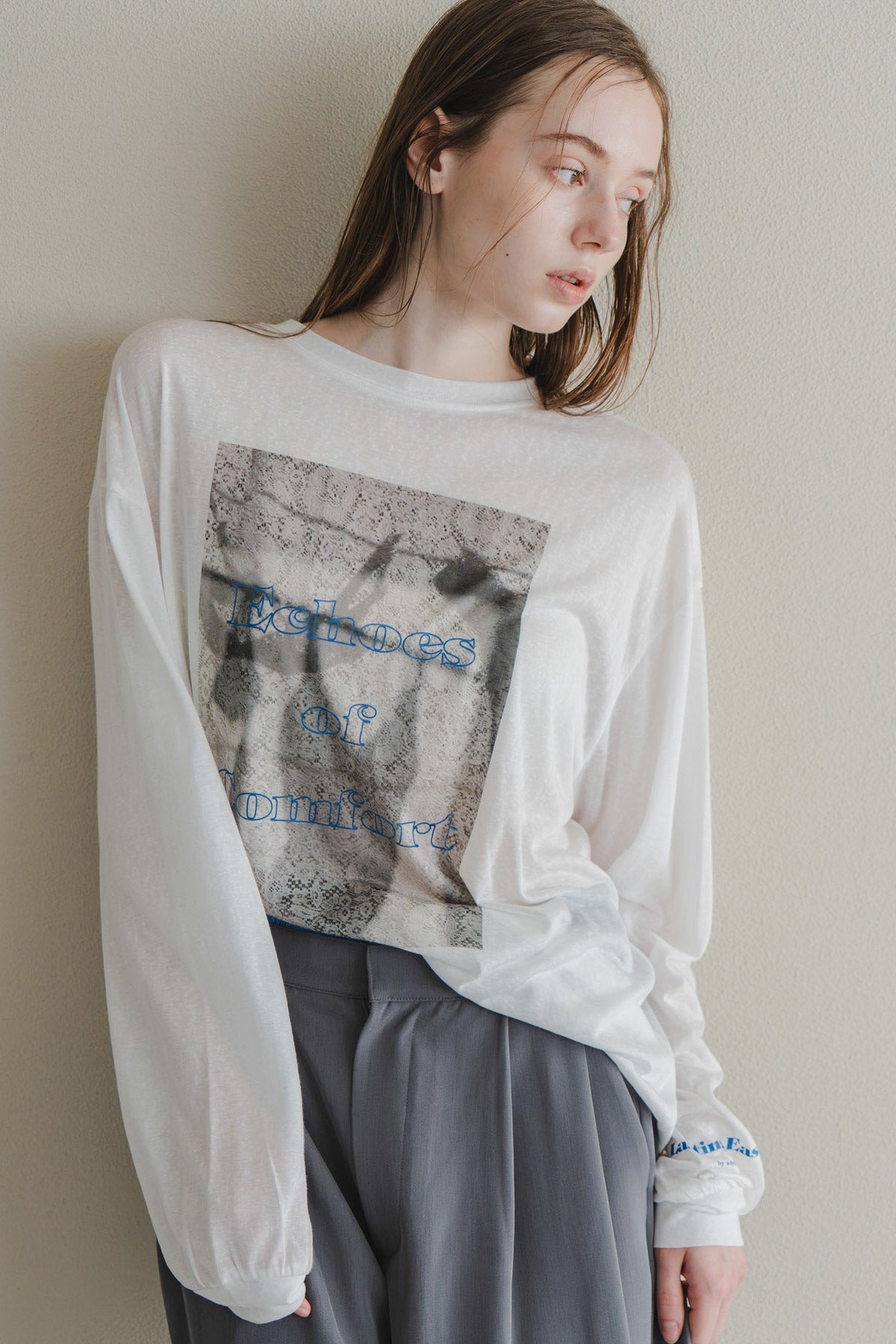 【WHYTO.】2wayシアープリントロングT/WHT27HCS4026