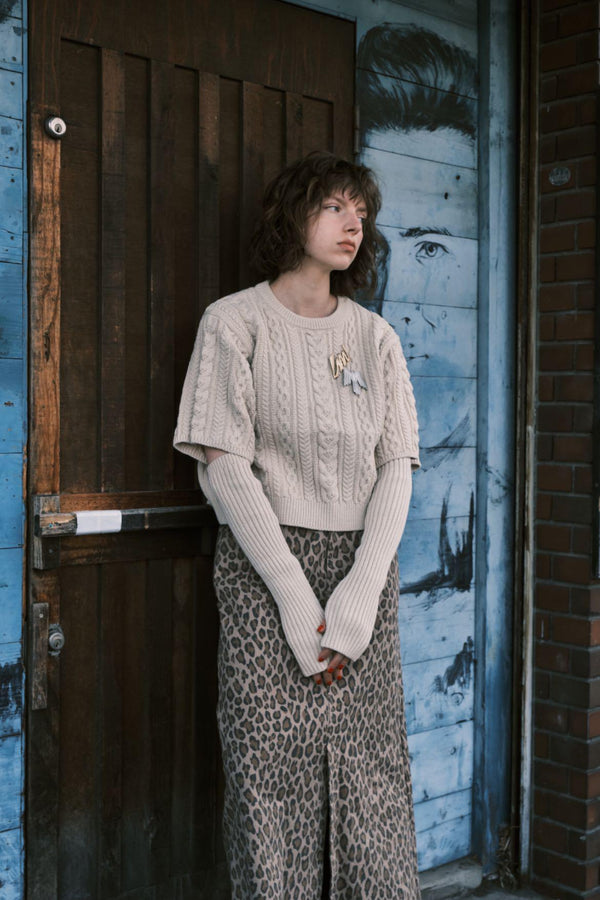 【LE MÉLANGE】レオパード柄ロングスカート/8643301