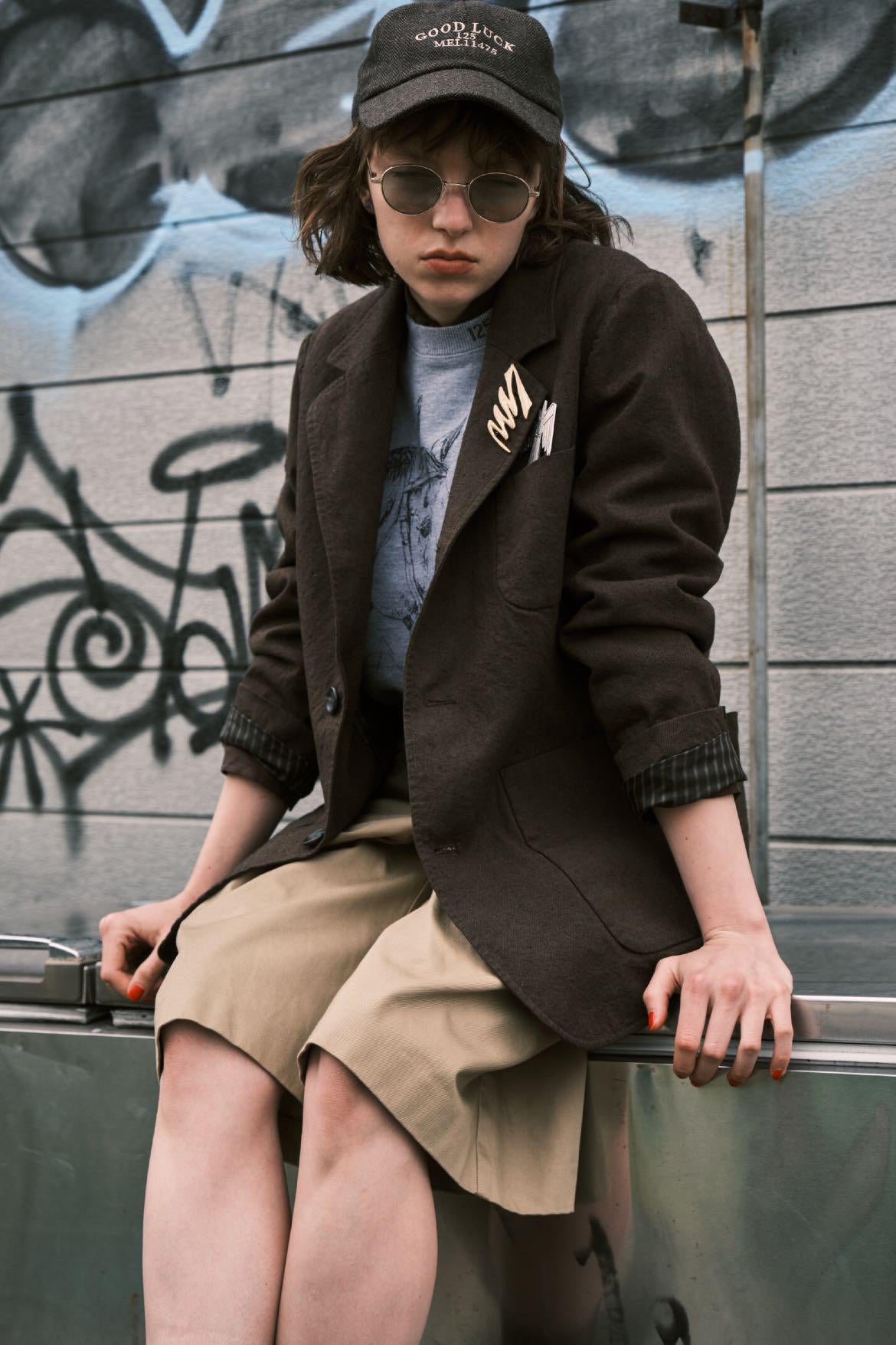 【LE MÉLANGE】コットンラミージャケット/8643802