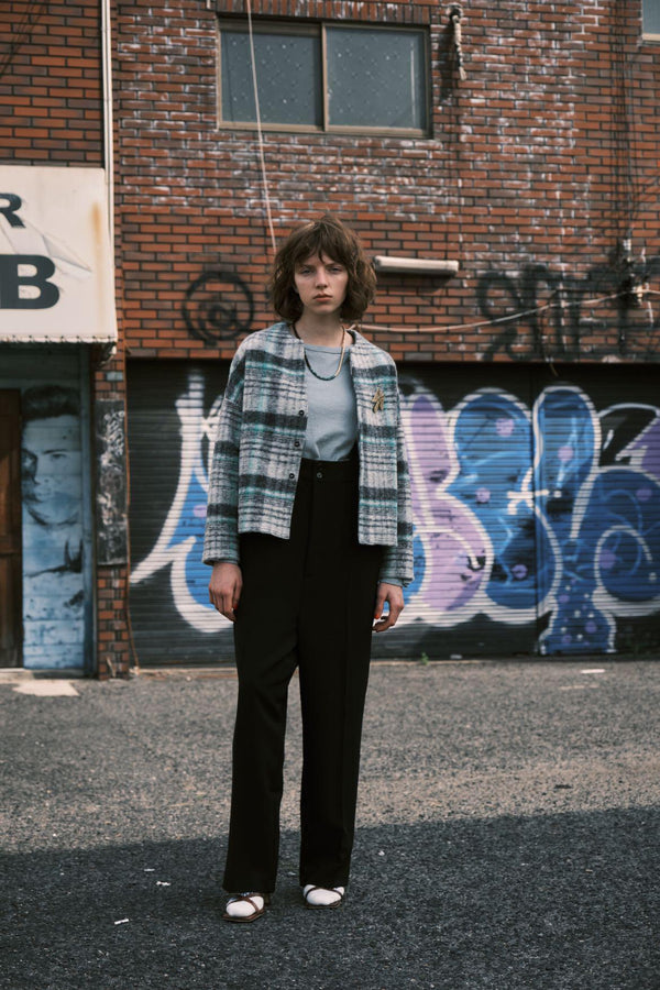 【LE MÉLANGE】ウールチェックプルオーバー/8641104