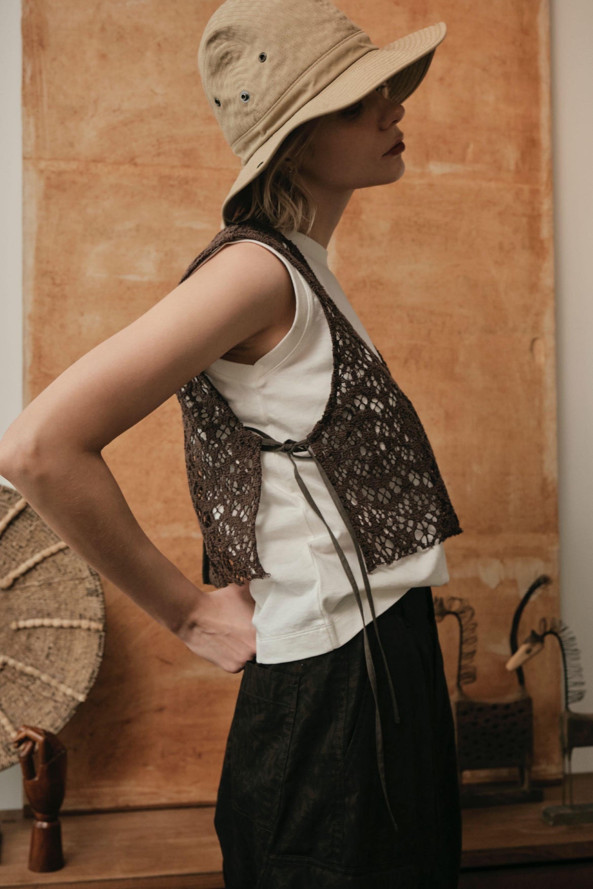 【LE MÉLANGE】ラッセルレースベスト/8623202