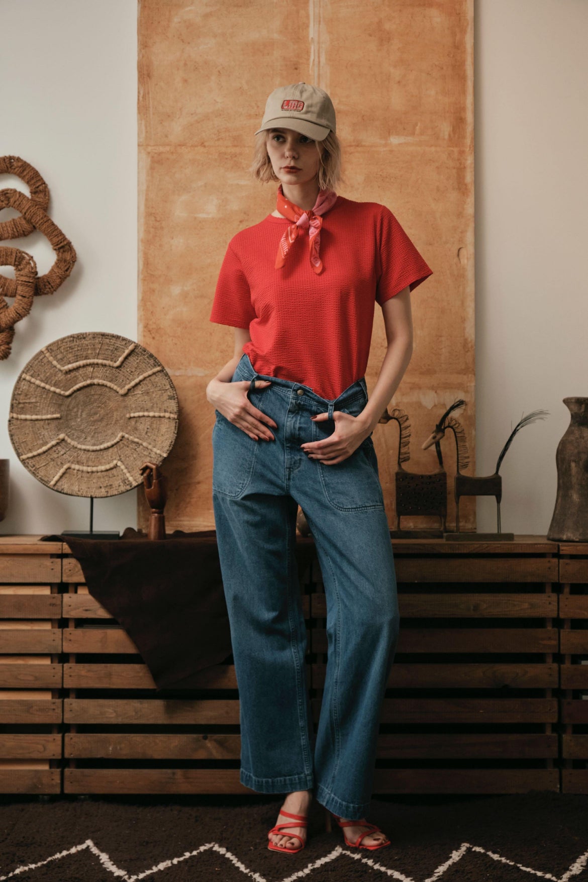 【LE MÉLANGE】ハイゲージサッカーTシャツ/8621015