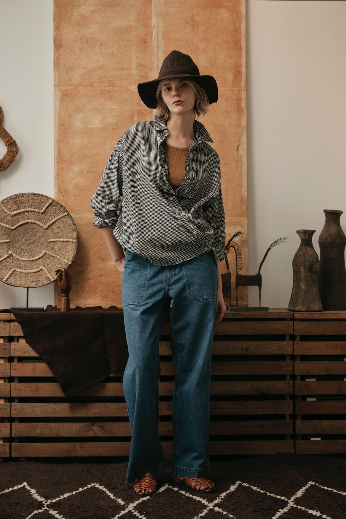 【LE MÉLANGE】フレンチリネン2WAYシャツ/8623205