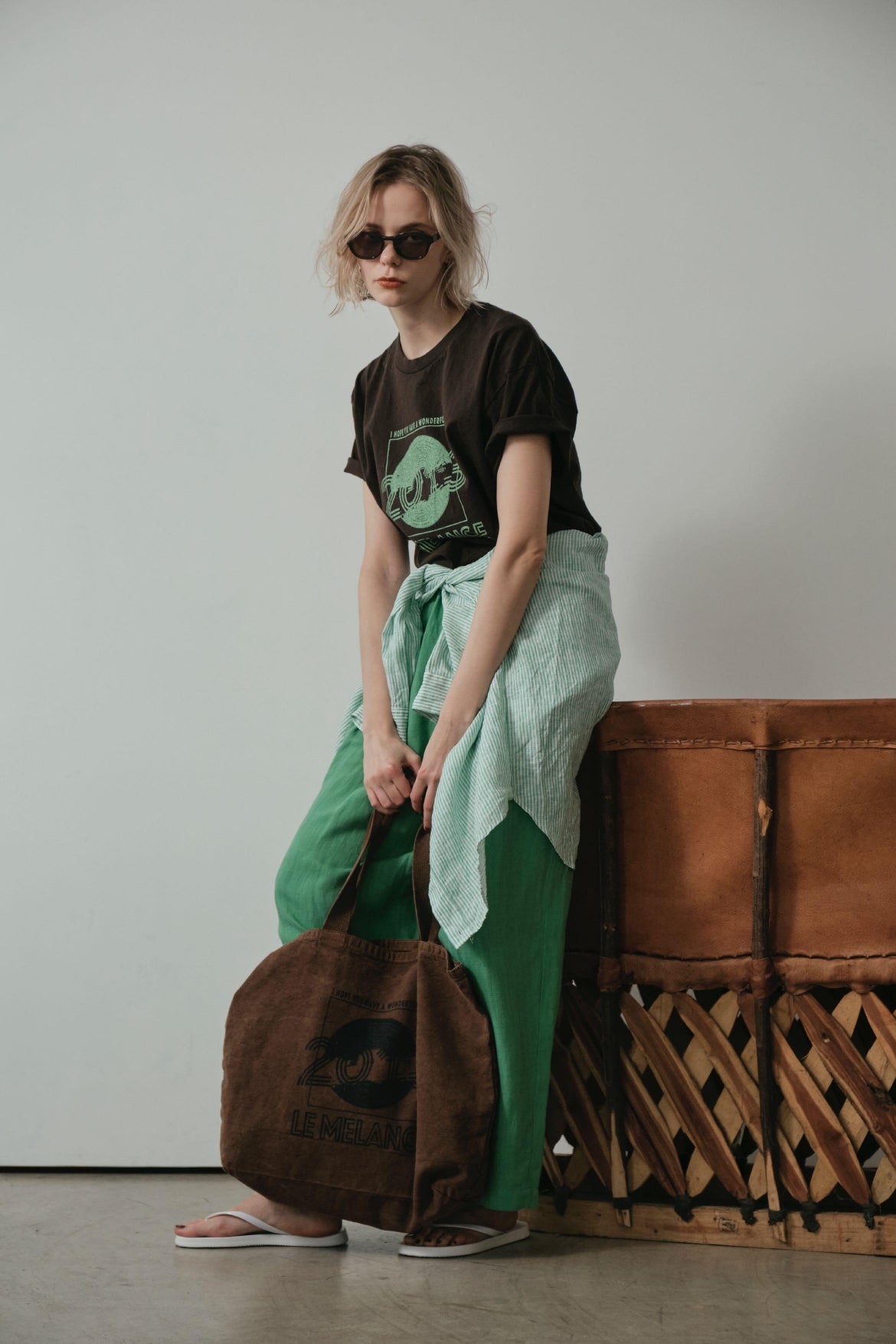 【LE MÉLANGE】ウルトラコットンロゴTシャツ/8621008