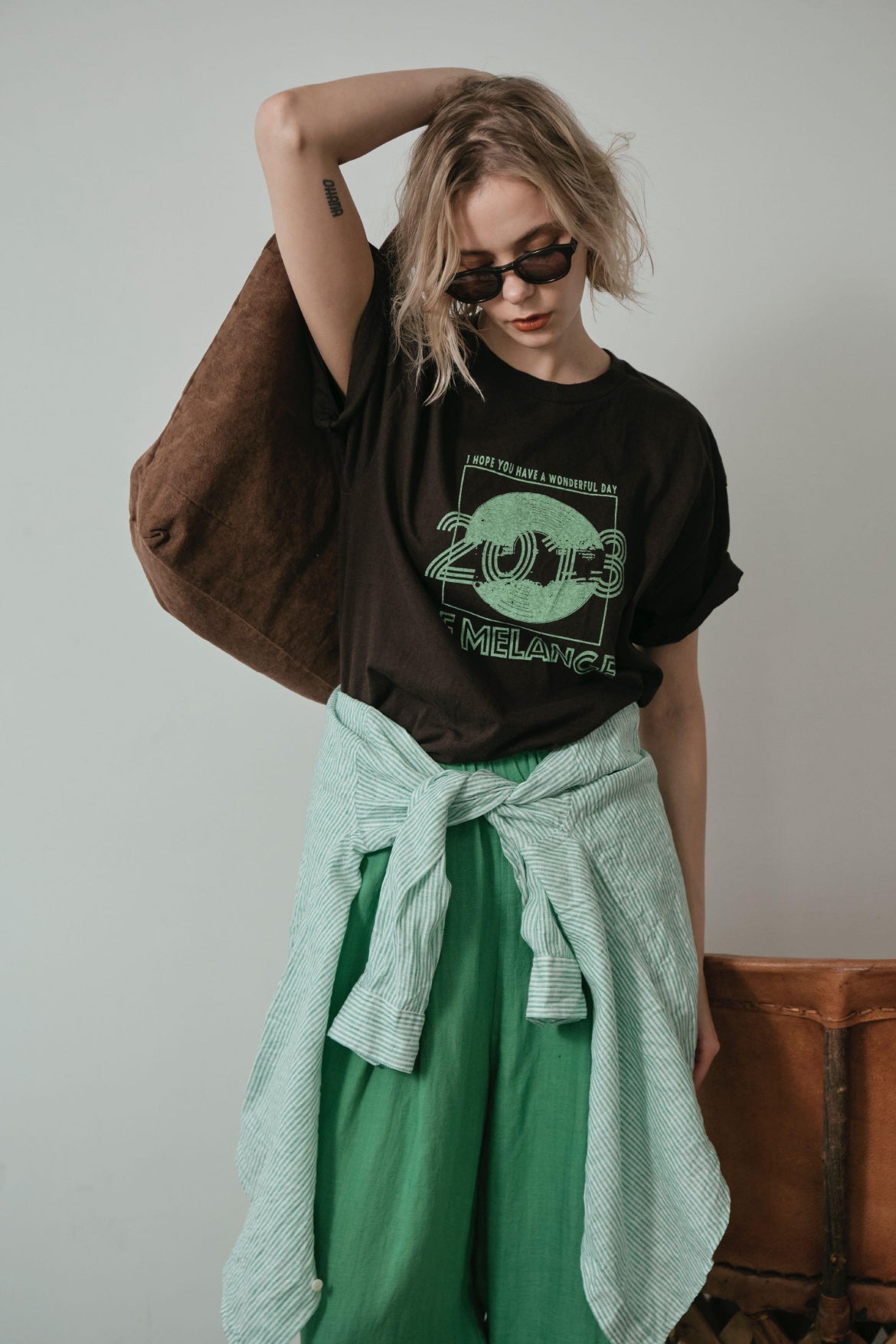 【LE MÉLANGE】ウルトラコットンロゴTシャツ/8621008