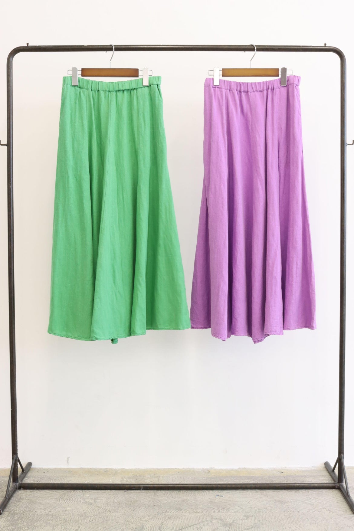 【LE MÉLANGE】テンセルリネンフレアロングスカート/8623301