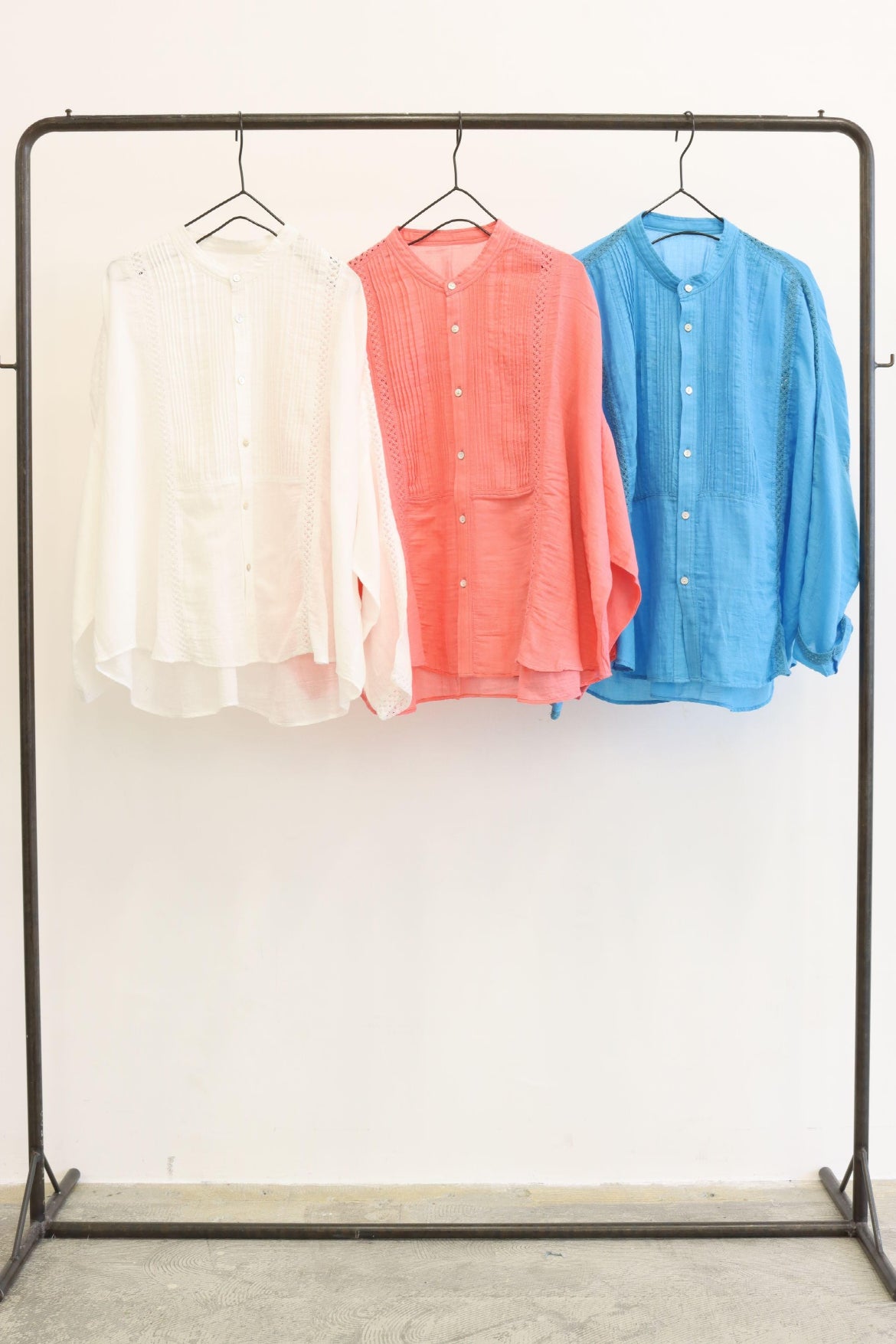 【LE MÉLANGE】長袖スタンドカラーシャツ/8623209