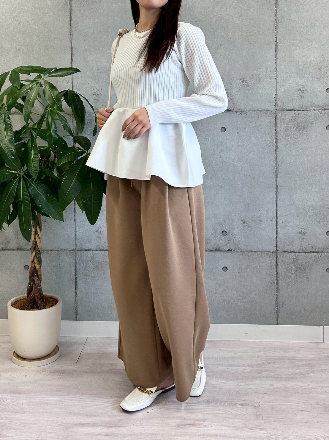 【ROSIEE】ウエストデザインタックスウェットパンツ/R780340