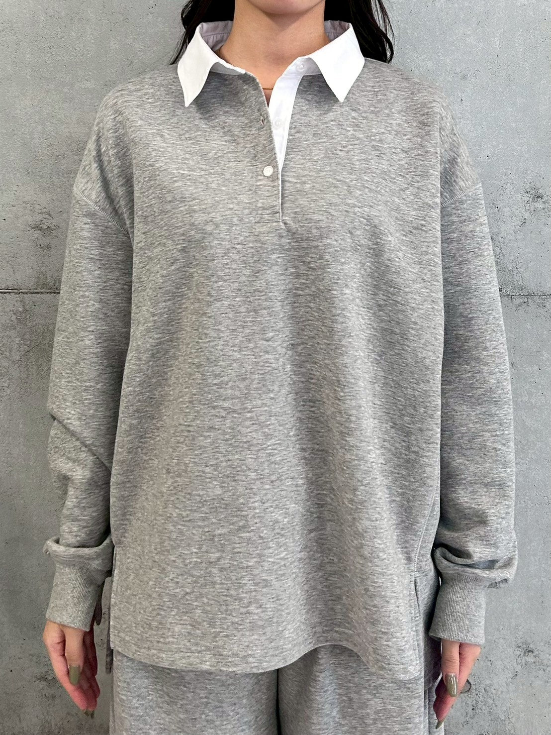 【ROSIEE】シャツレイヤード風スウェット/R780342