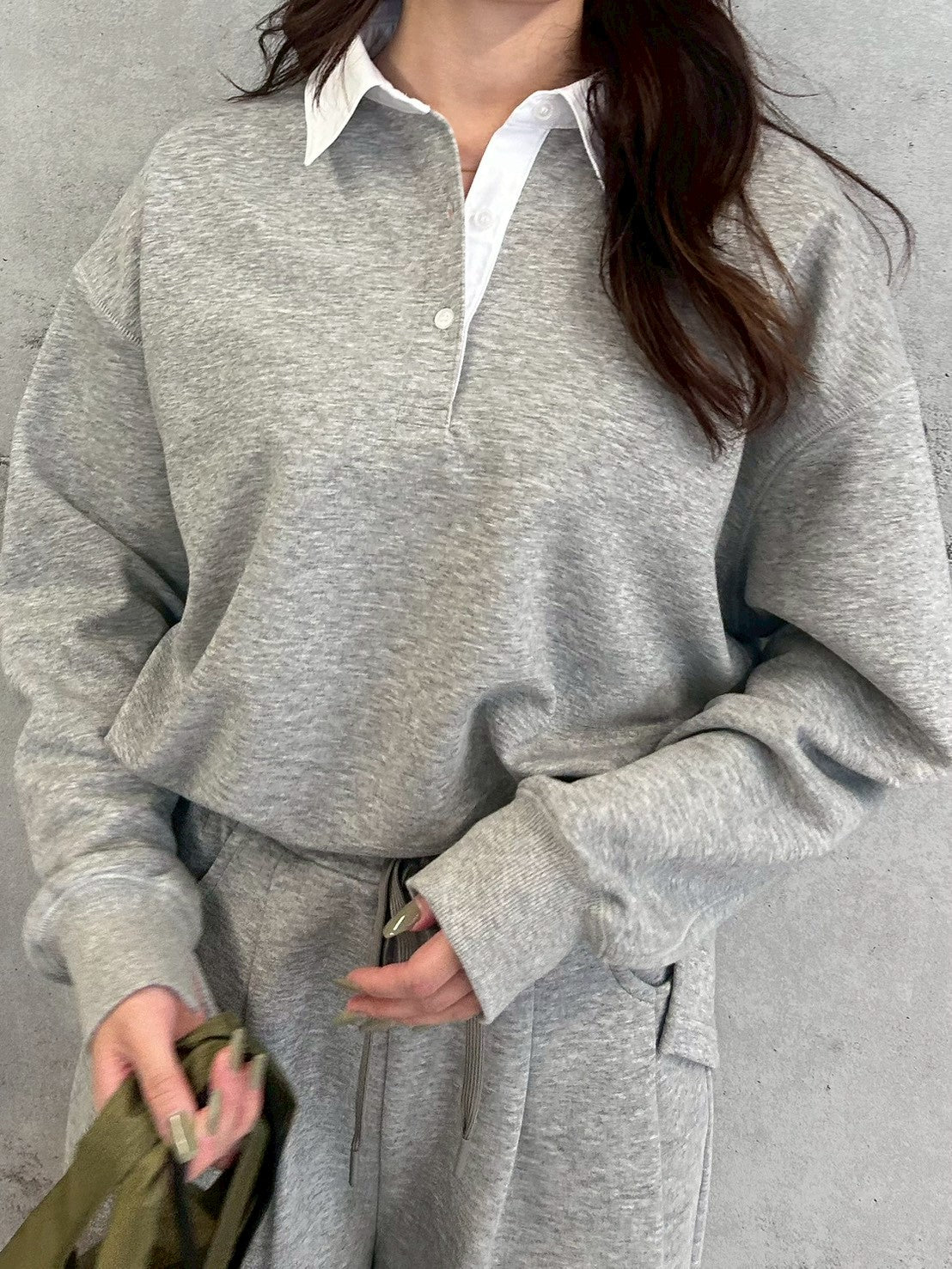 【ROSIEE】シャツレイヤード風スウェット/R780342