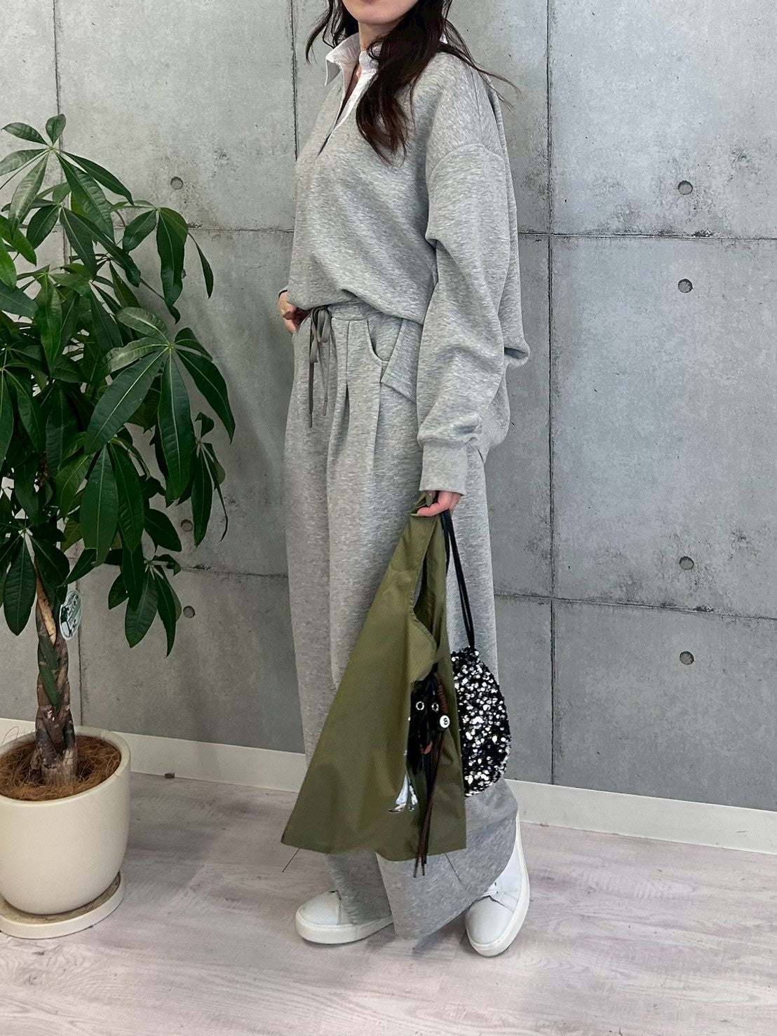 【ROSIEE】ウエストデザインタックスウェットパンツ/R780340