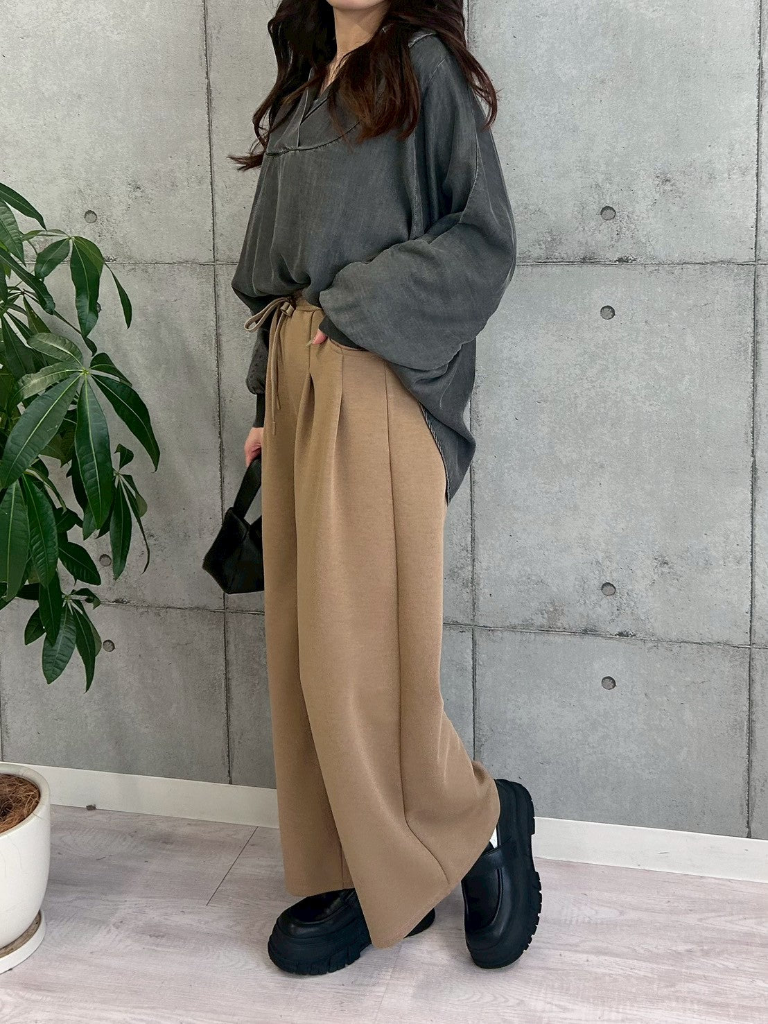 【ROSIEE】ウエストデザインタックスウェットパンツ/R780340