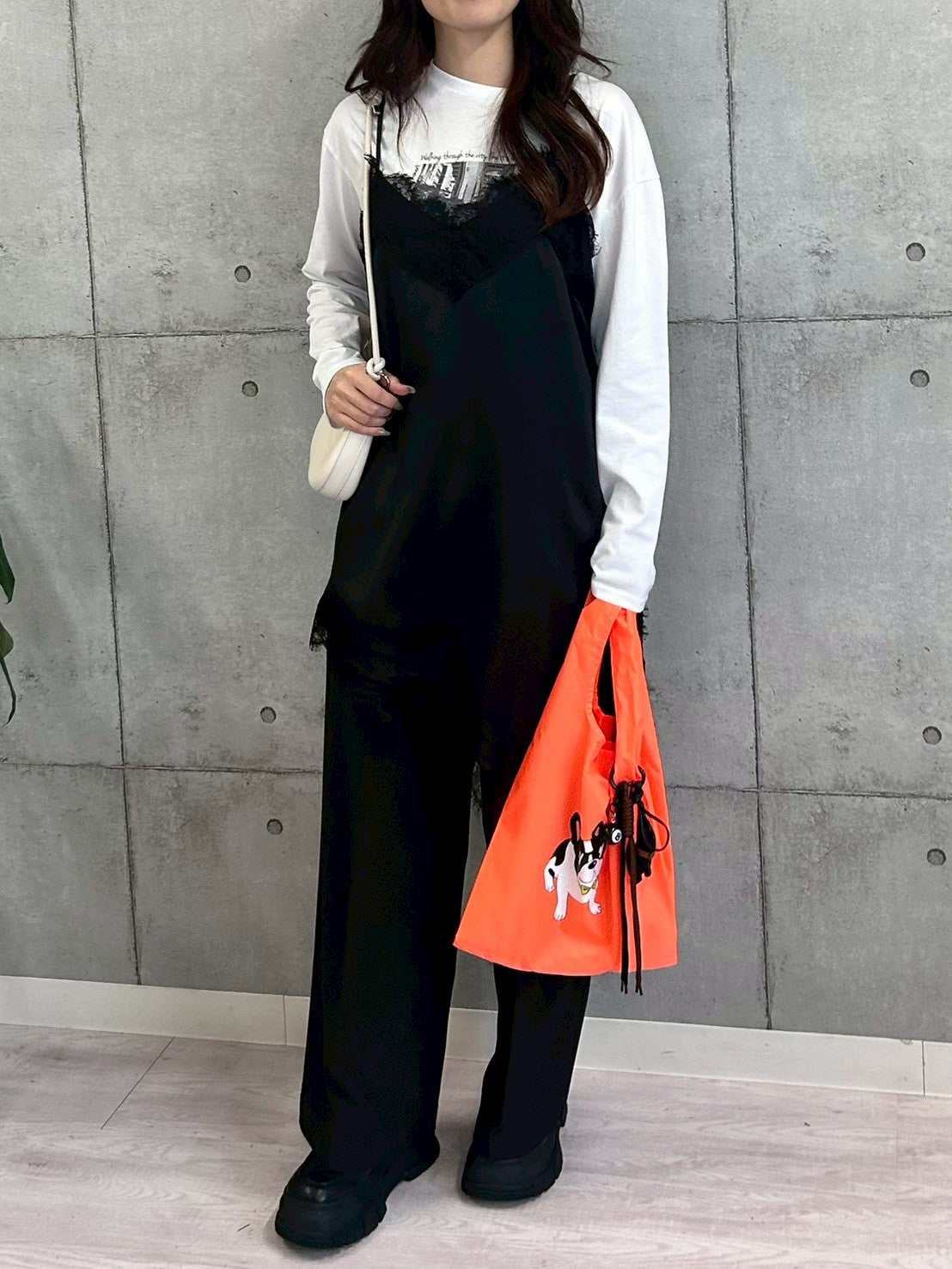 【ROSIEE】チャーム付フレンチブルドッグプリントマルシェバッグ/R781032