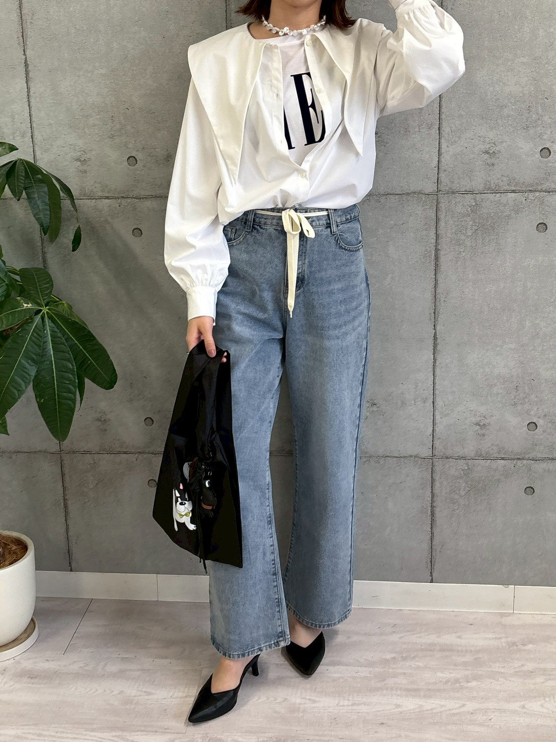 【ROSIEE】チャーム付フレンチブルドッグプリントマルシェバッグ/R781032