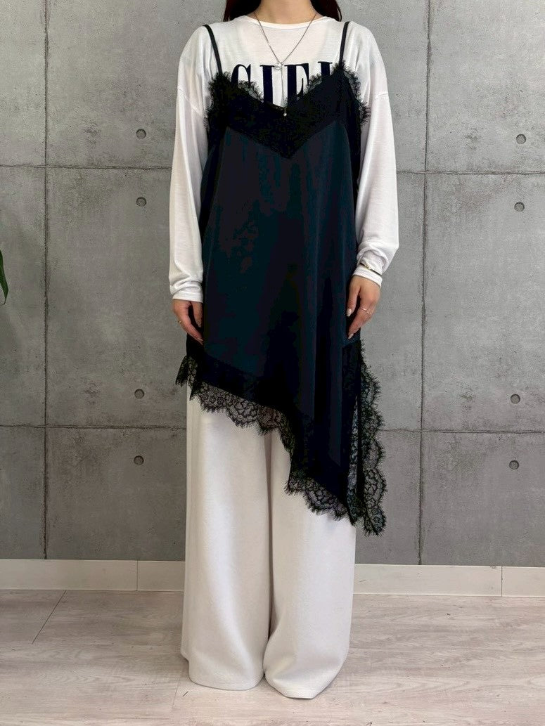 【ROSIEE】アシメントリーサテンレースキャミワンピース/R783239