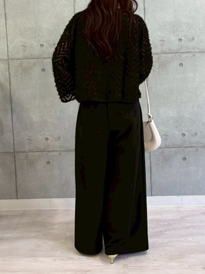 【ROSIEE】ウエストデザインタックスウェットパンツ/R780340