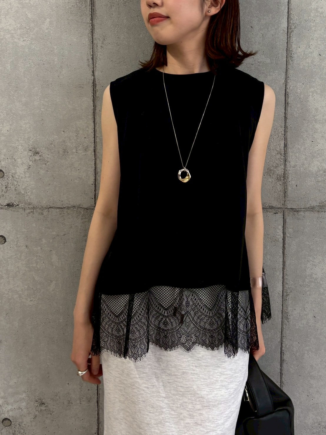 【ROSIEE】裾レーストップス/R810314