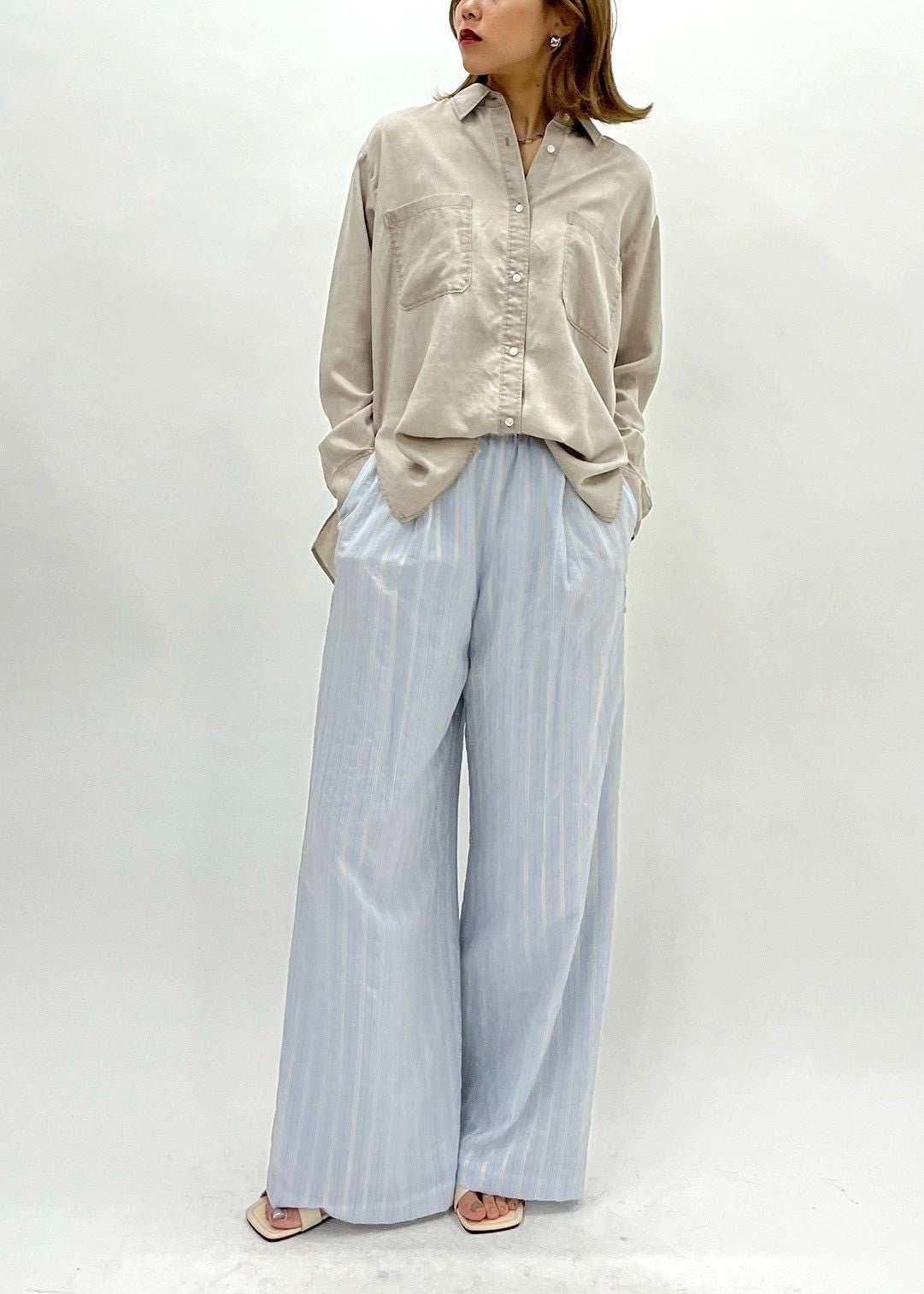 【PASSIONE】テンセルデニムシャツ(セットアップ可)/16930