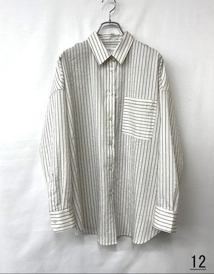 【cafune】セルロースストライプシャツ/15925