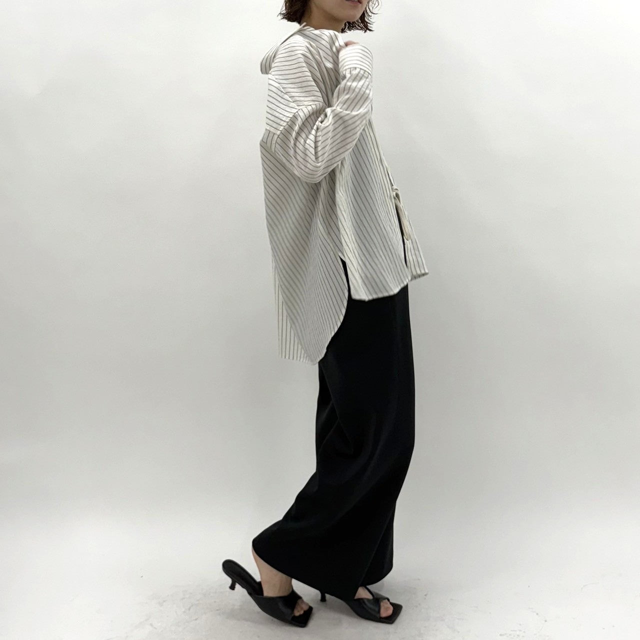 【cafune】セルロースストライプシャツ/15925