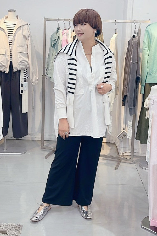 【cafune】ダブルニットイージーワイドパンツ/15610