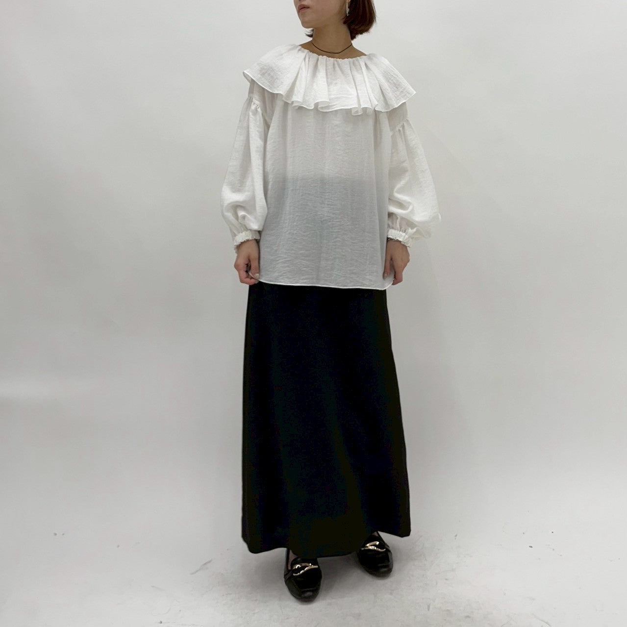 【cafune】ダブルニットバックフレアスカート/15611