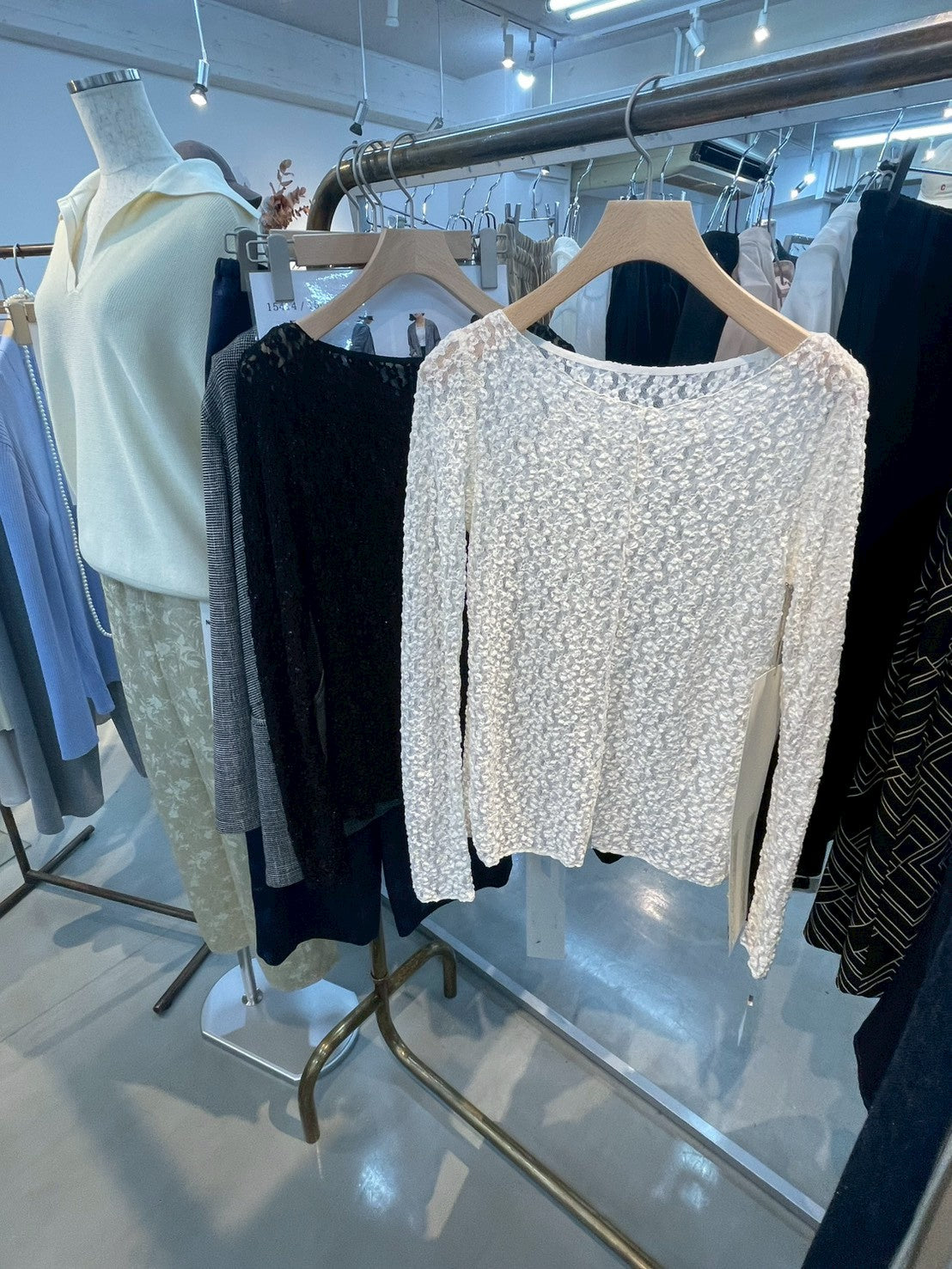 【cafune】ストレッチレースプルオーバー/15930