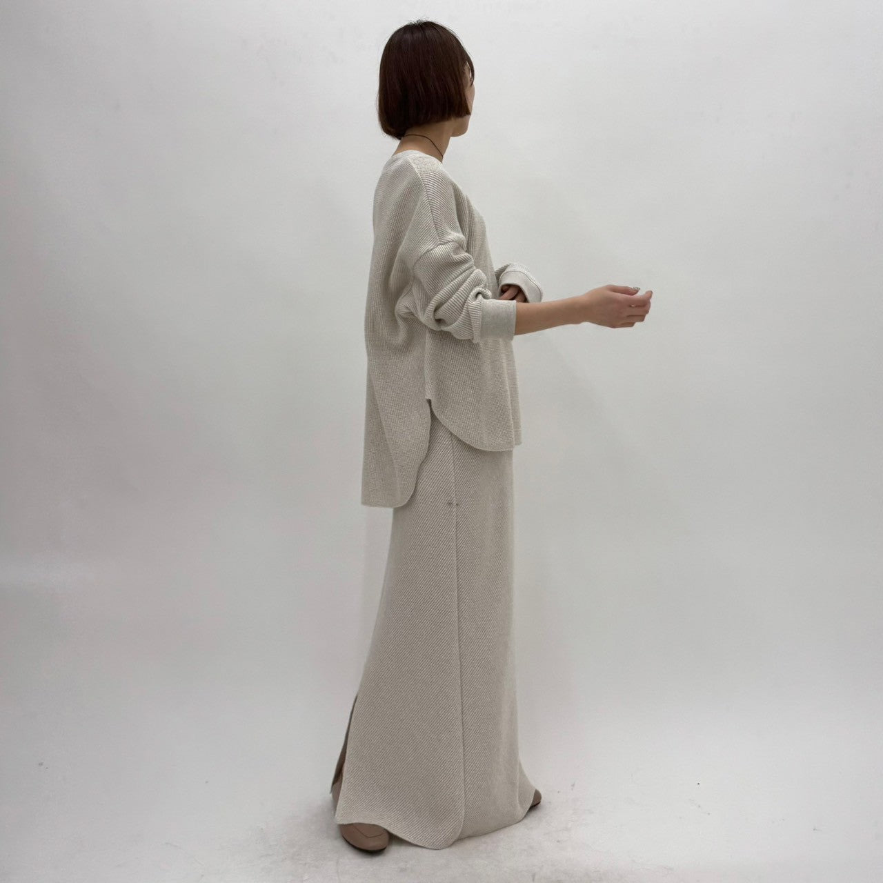 【cafune】ワッフルリラックススカート/15604