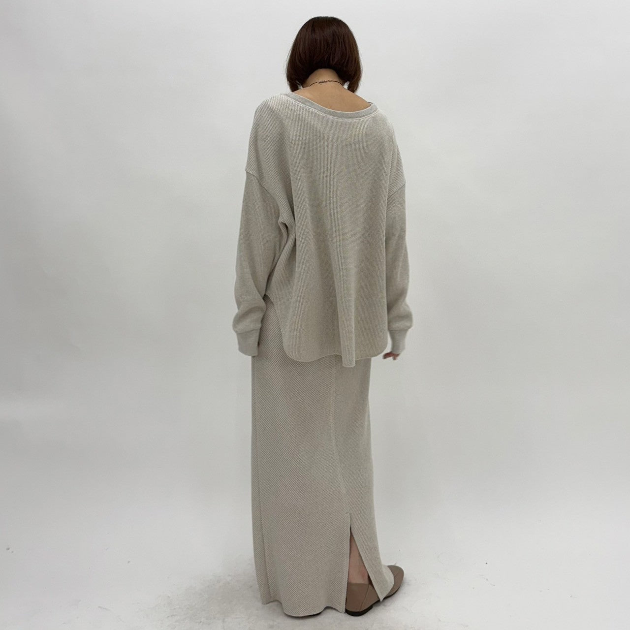 【cafune】ワッフルリラックスプルオーバー/15907