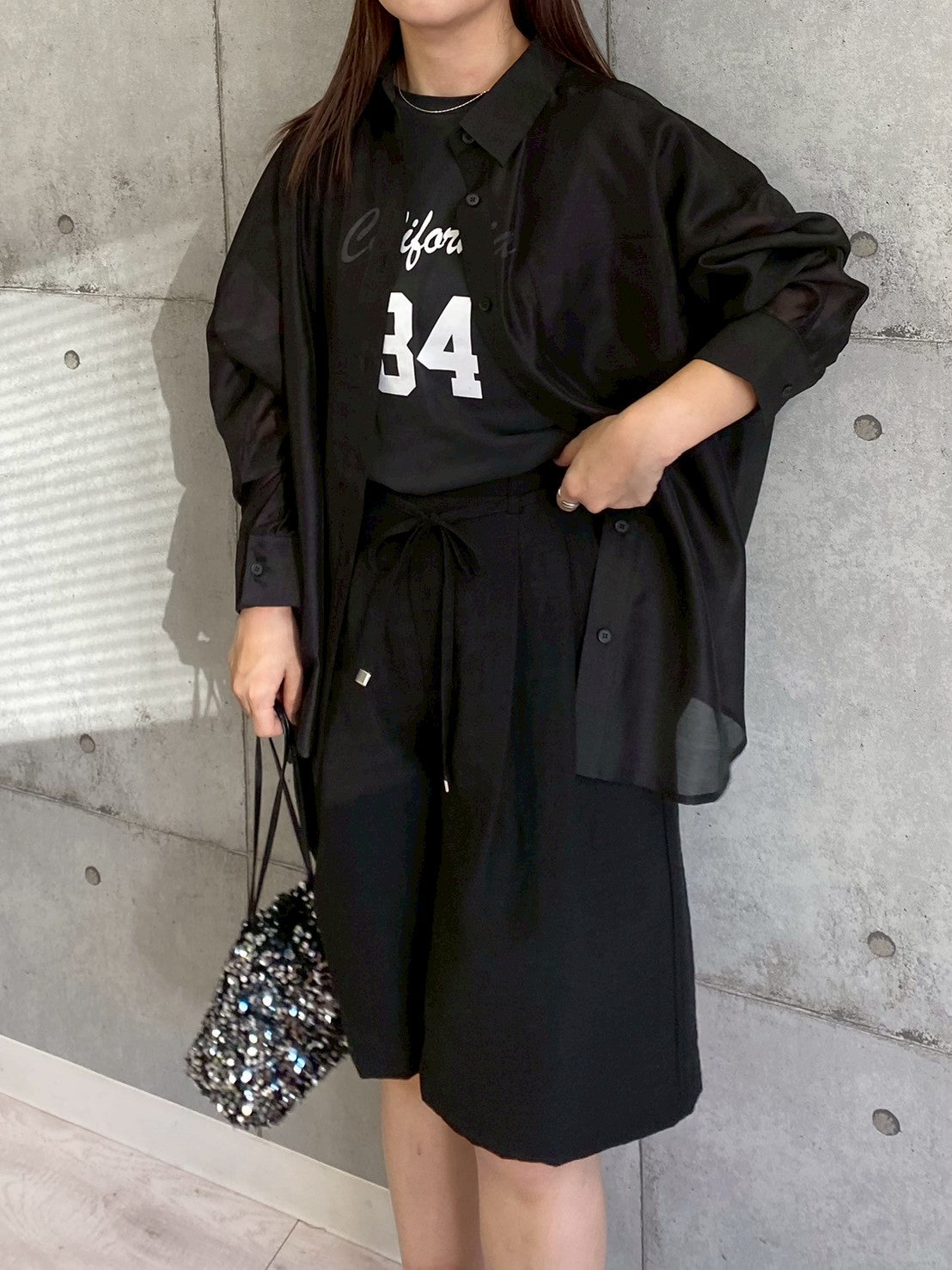 【ROSIEE】後ろシャーリングシアーシャツ/R813213