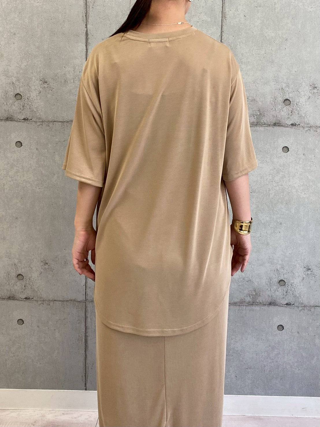 【ROSIEE】ソフトな風合いフロッキープリントTシャツ/R810317