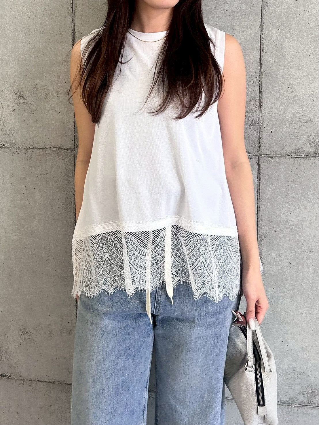 【ROSIEE】裾レーストップス/R810314