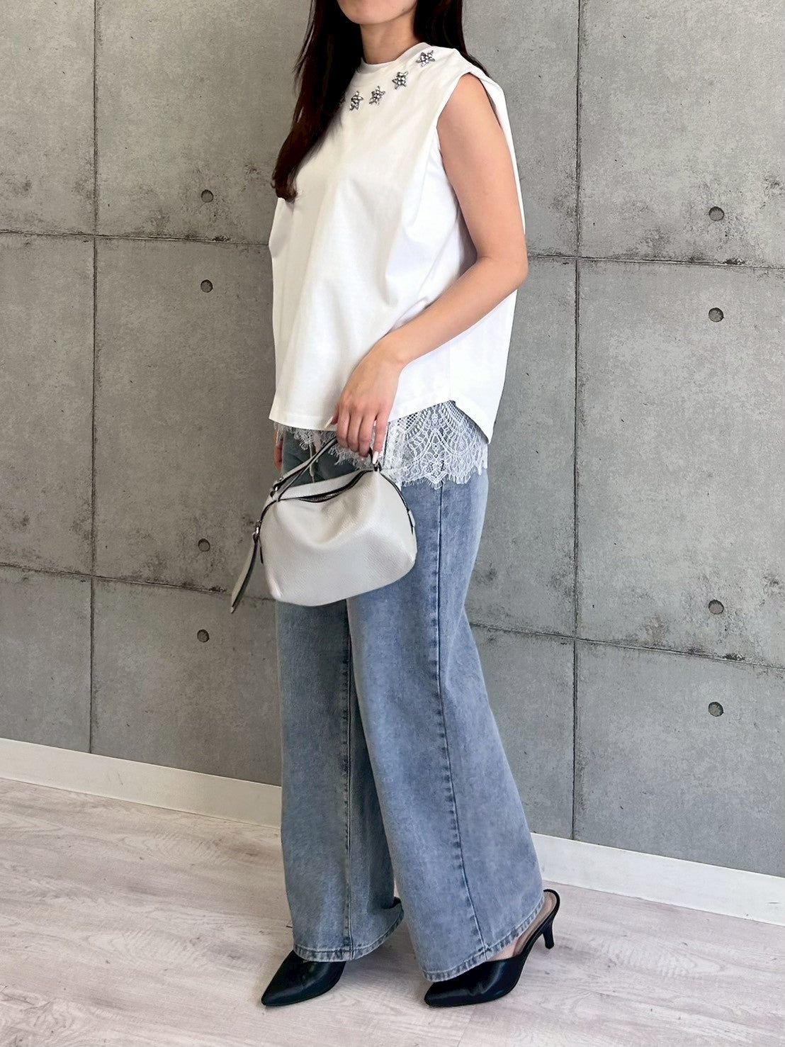 【ROSIEE】裾レーストップス/R810314