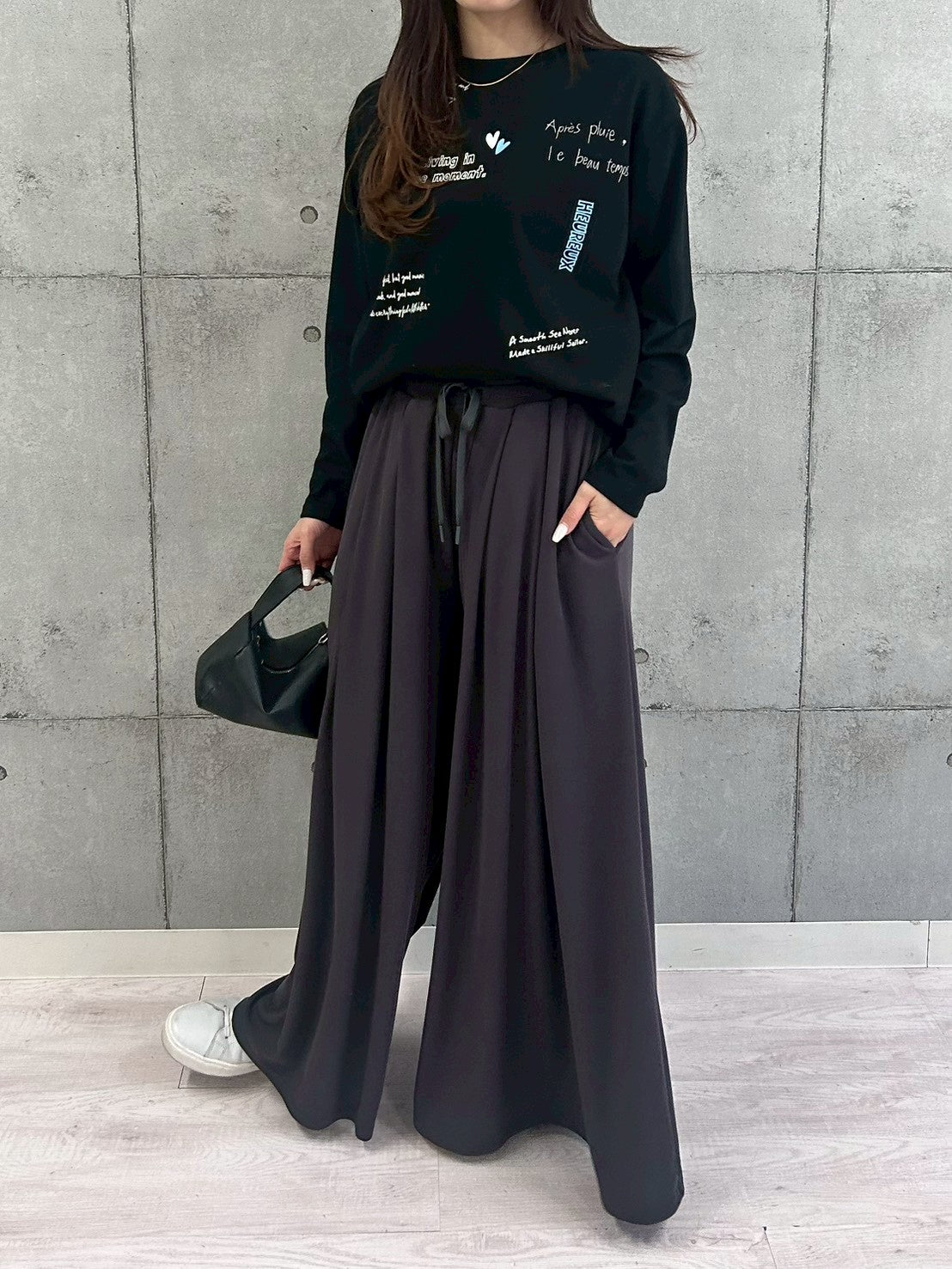 【ROSIEE】タック入りワイドイージーパンツ/R810315