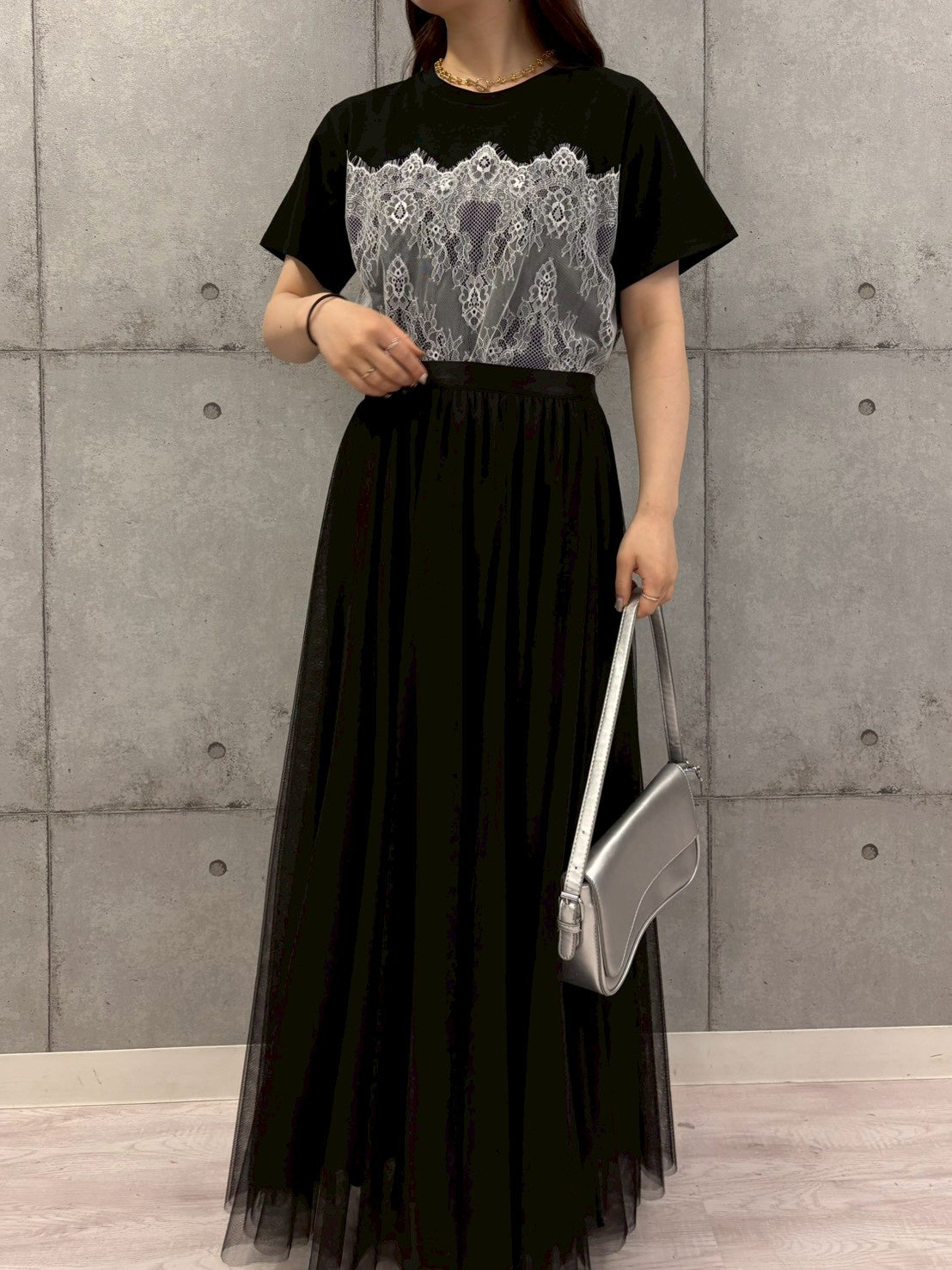 【再入荷】【ROSIEE】レースビスチェ風トップス/R830304